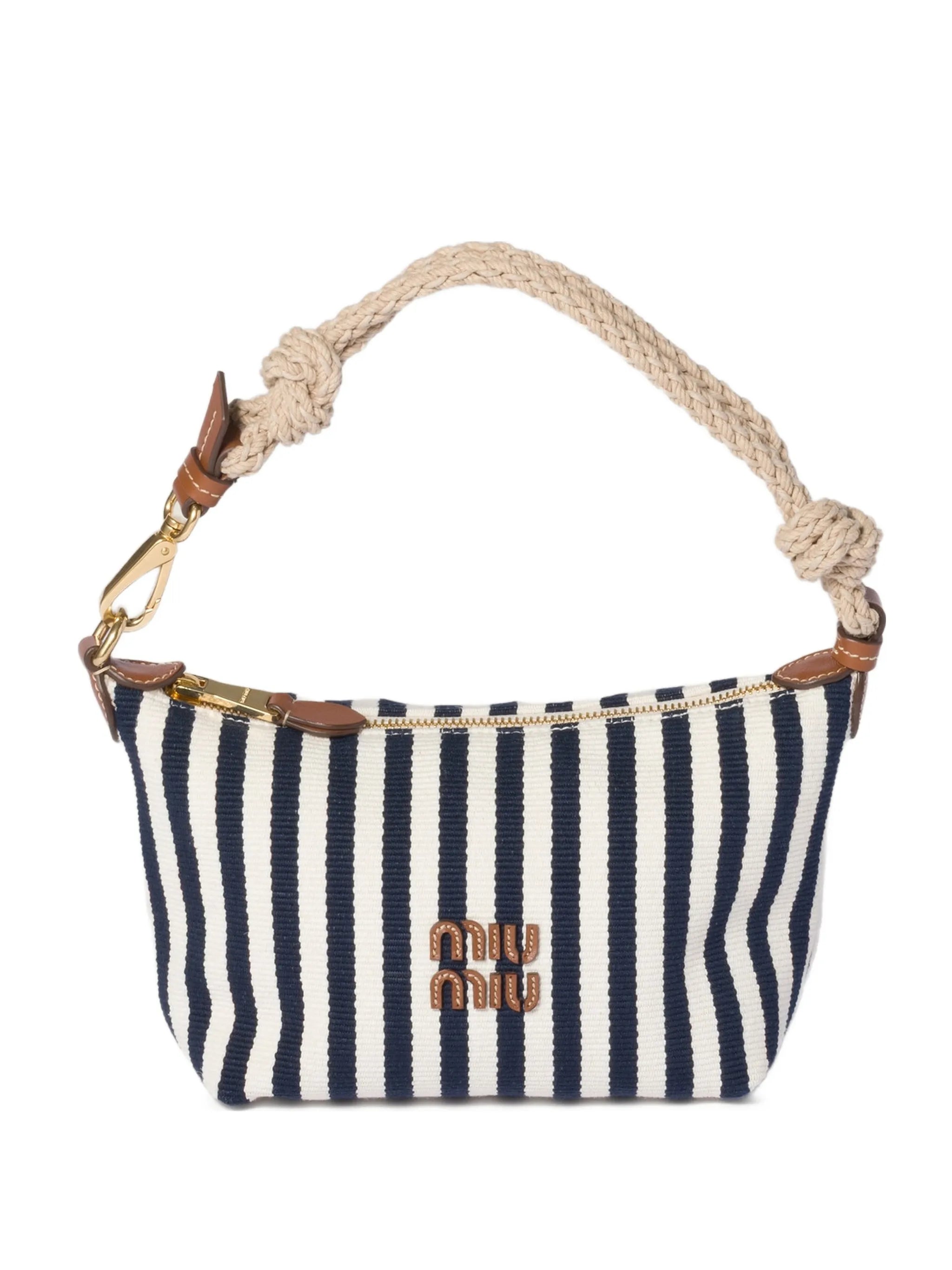 cotton and leather pouch