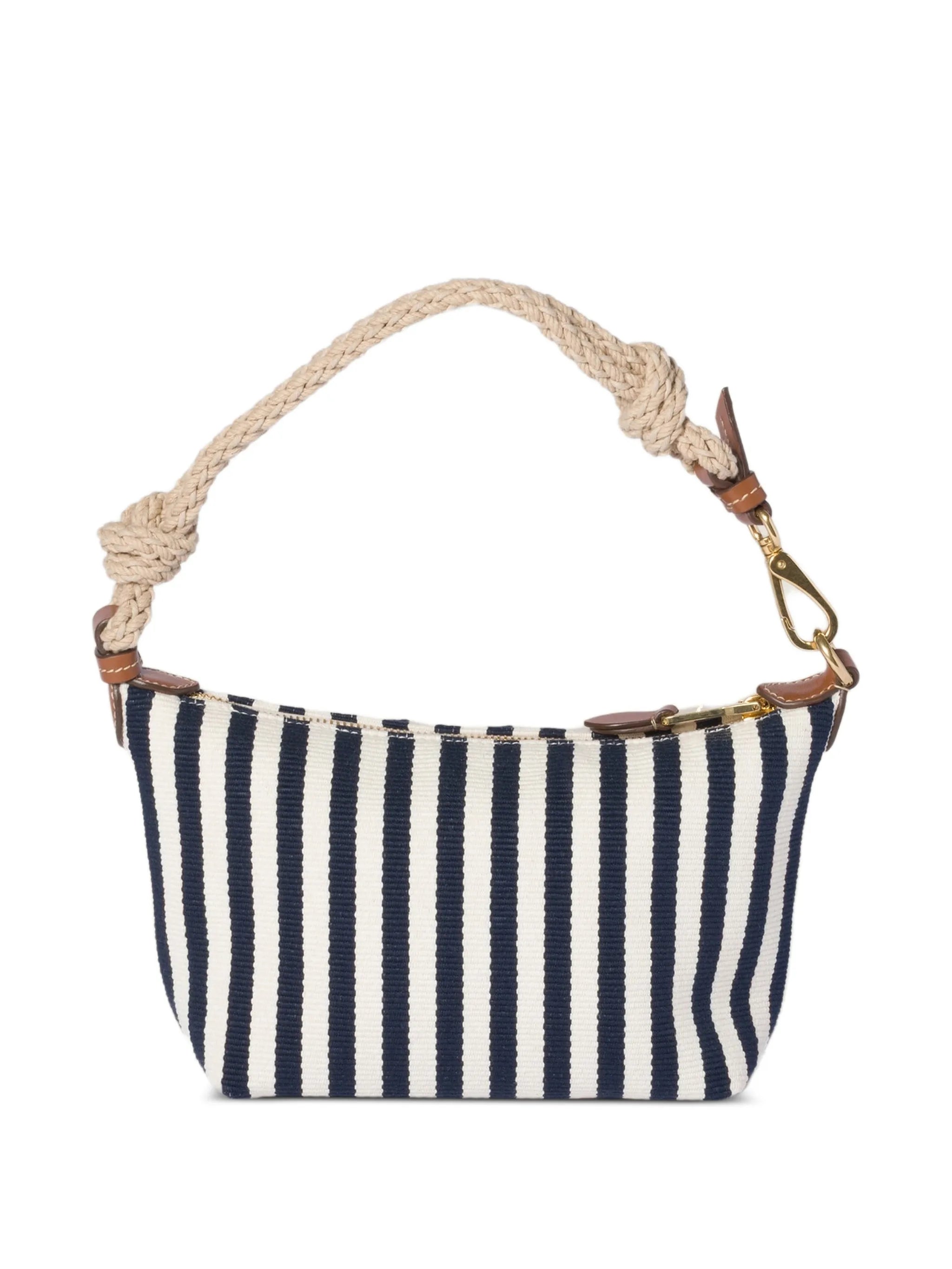 cotton and leather pouch