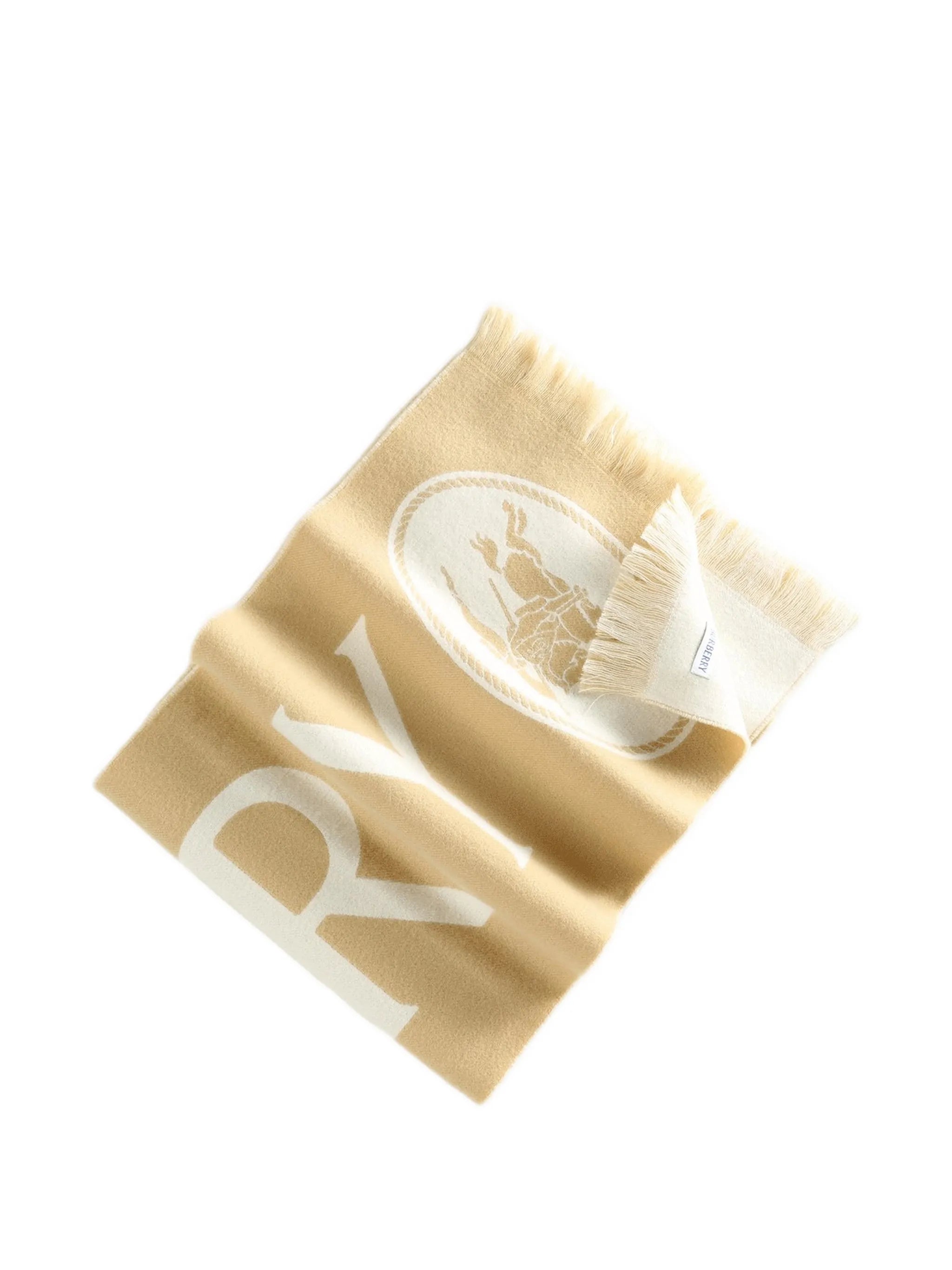 logo wool scarf