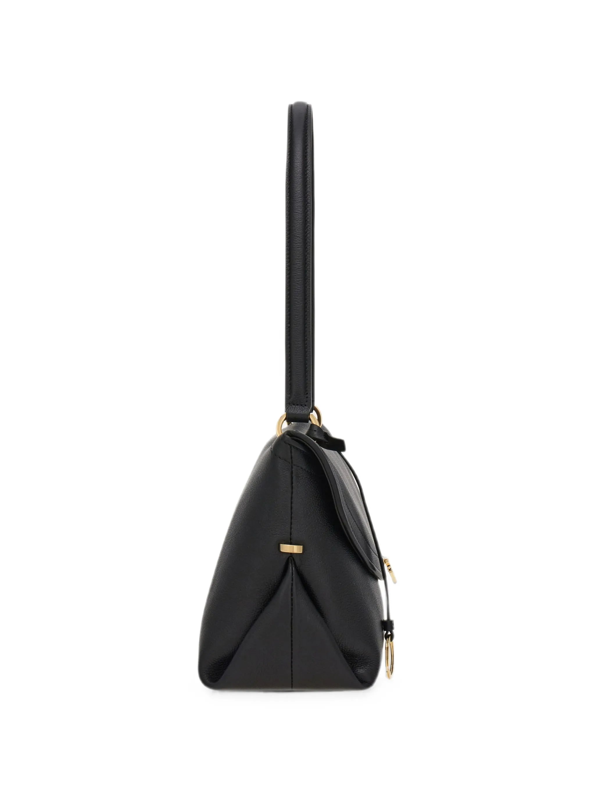 Gancini pebbled-leather shoulder bag