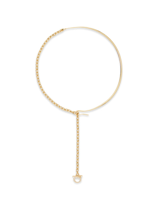 crystal-embellished Gancini necklace