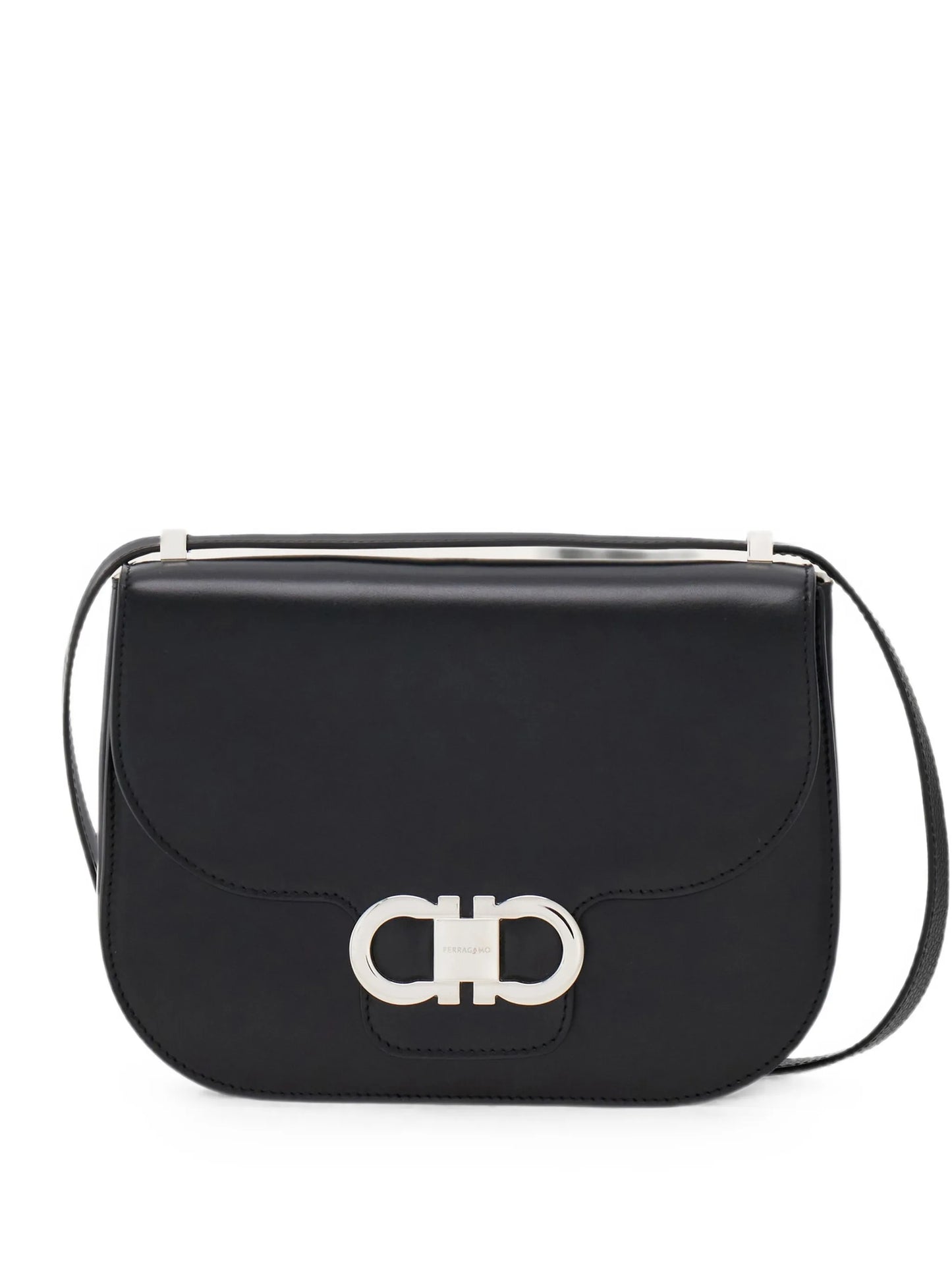 Double Gancini North-South crossbody bag (XS)