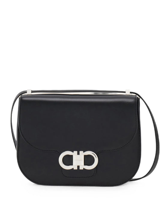 Double Gancini North-South crossbody bag (XS)