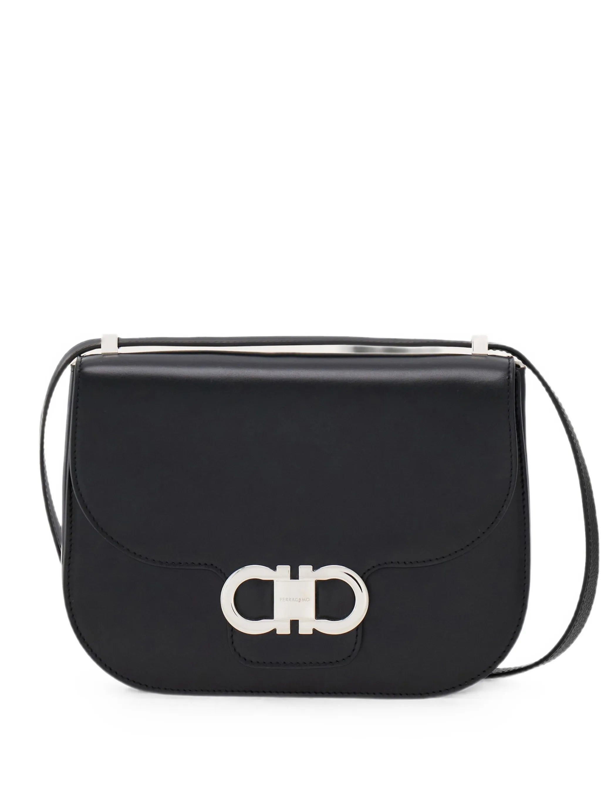 Double Gancini north-south crossbody bag (XS)