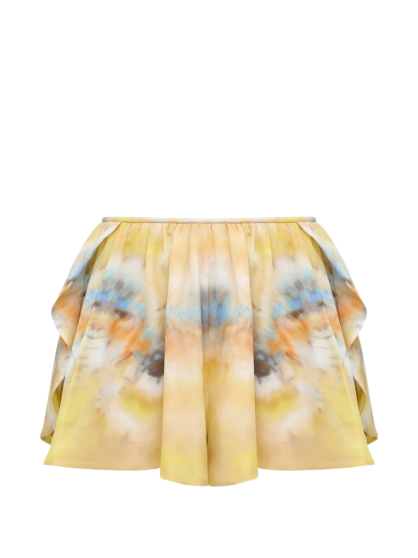 Alchemy tie-dye ruffled shorts