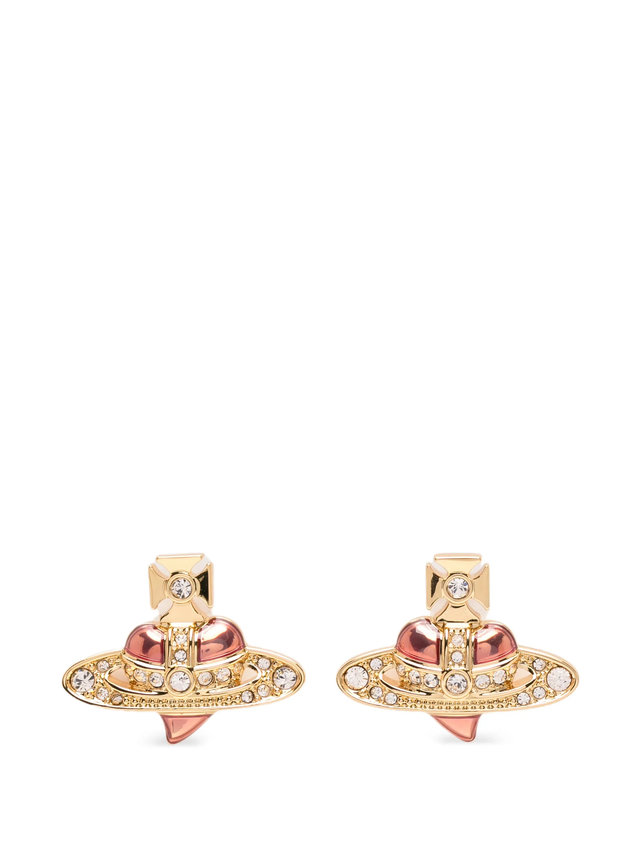 New Diamante Heart earrings