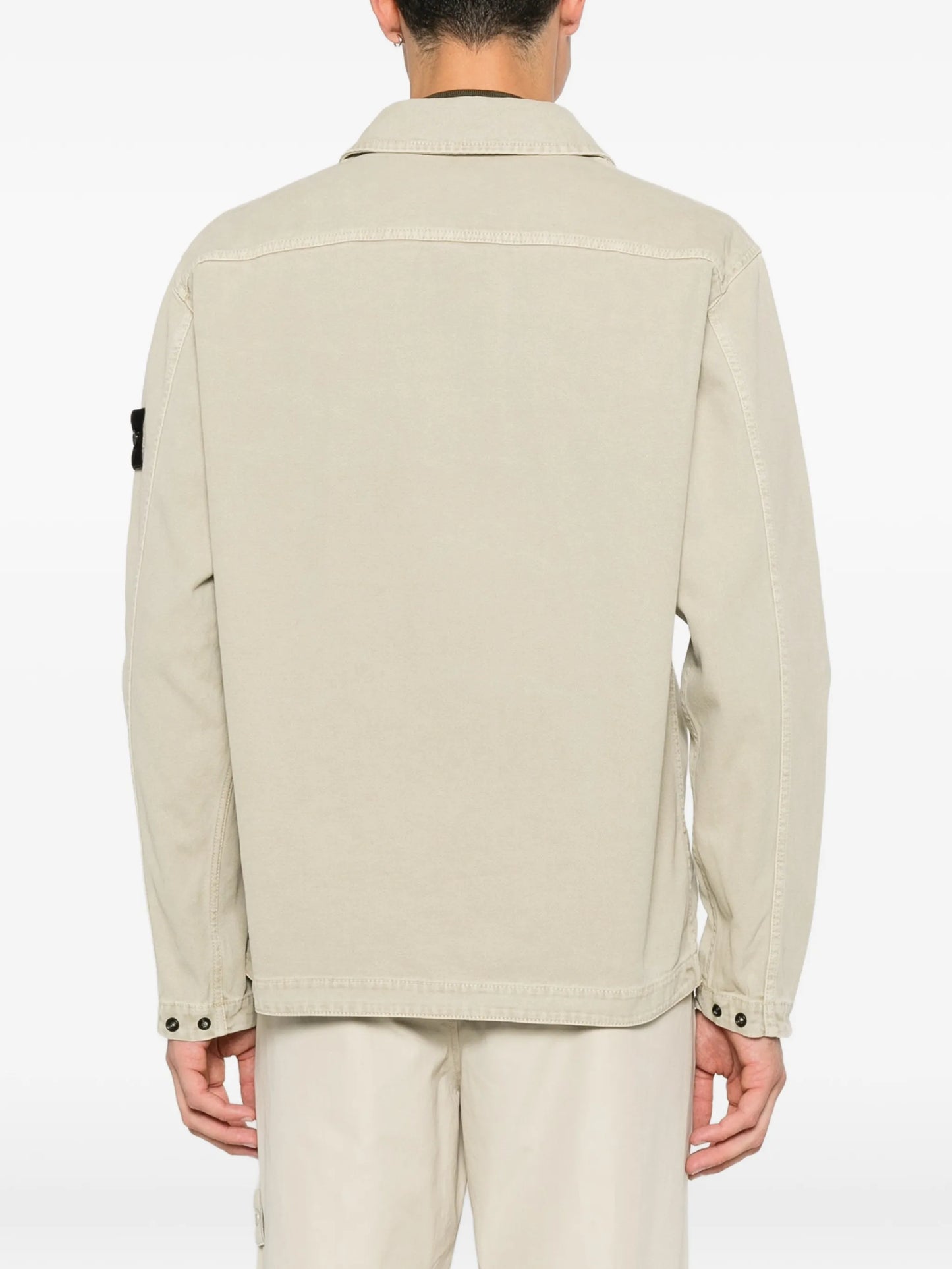 logo-patch chest-pocket shirt jacket
