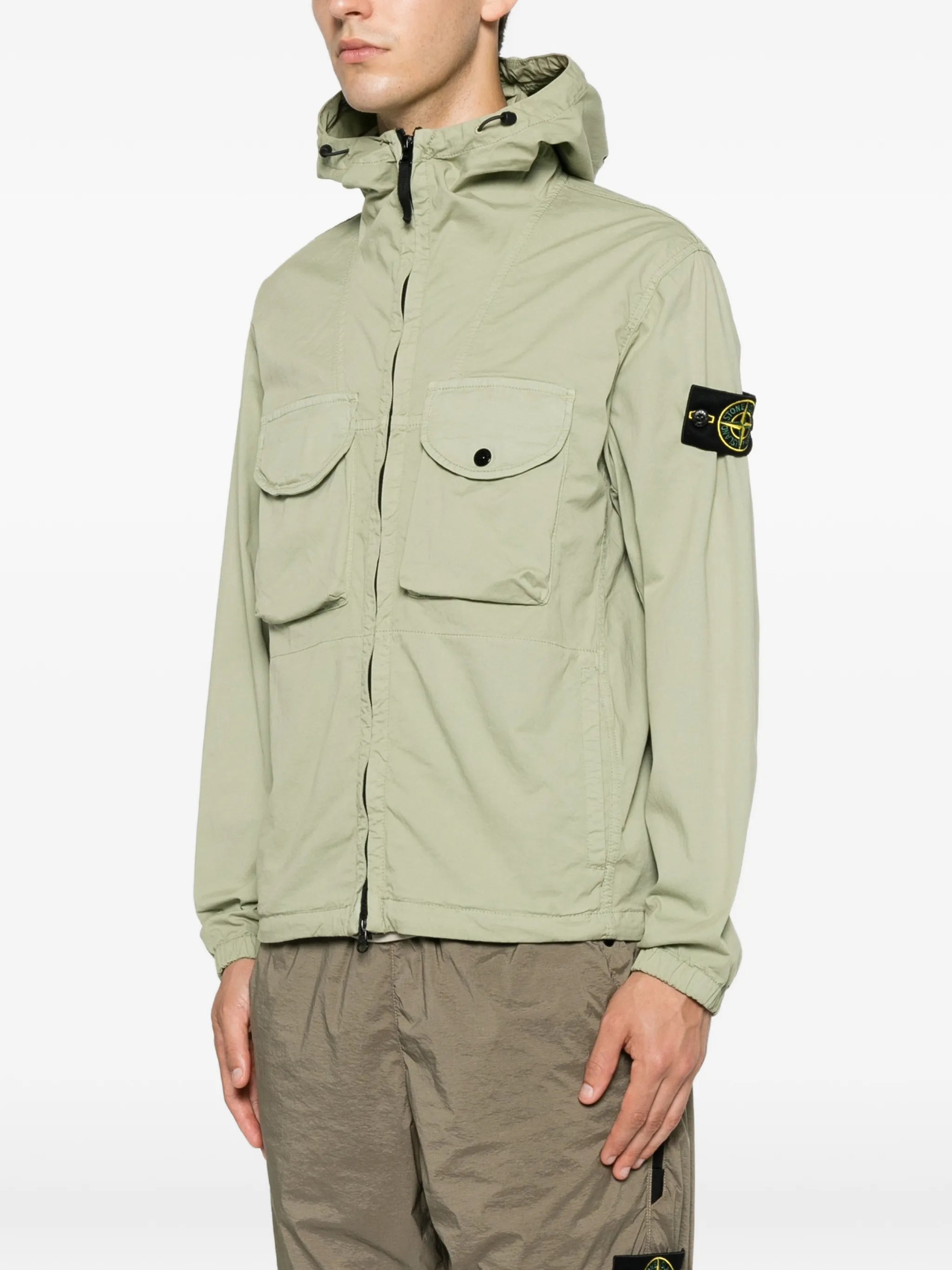1200004 stretch organic cotton twill overshirt