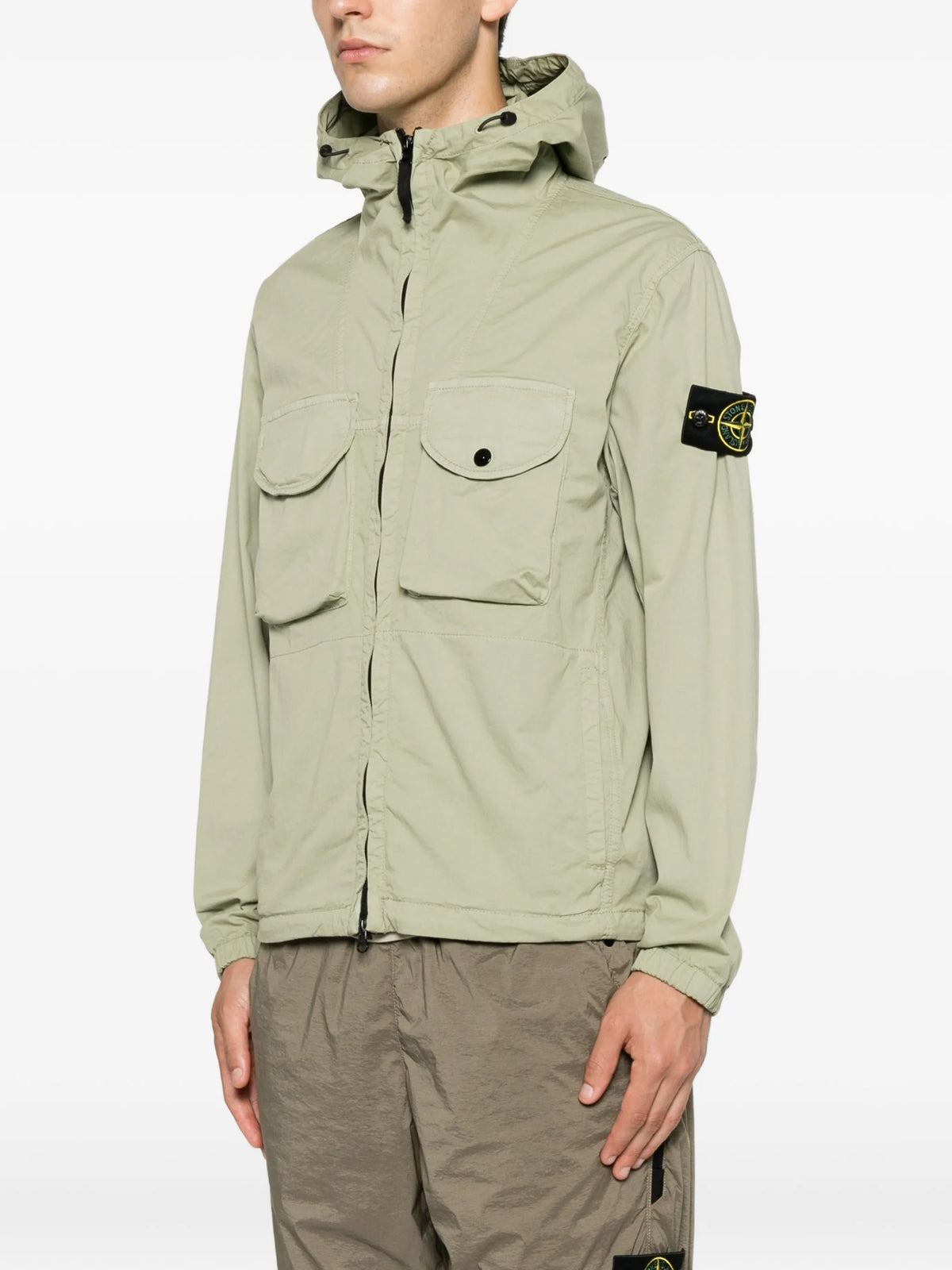 1200004 stretch organic cotton twill overshirt