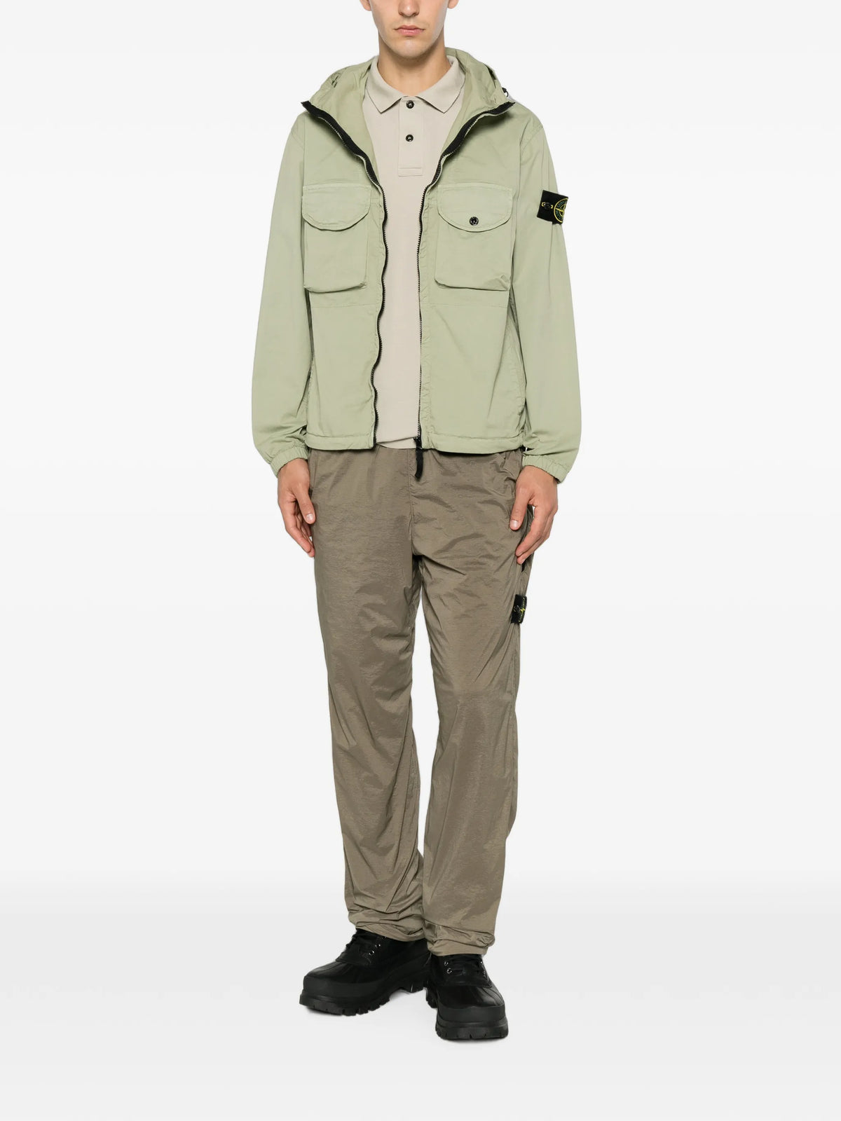 1200004 stretch organic cotton twill overshirt