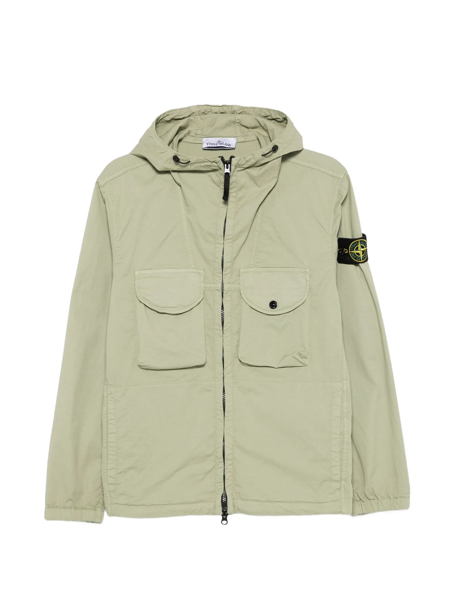 logo-patch hooded jacket