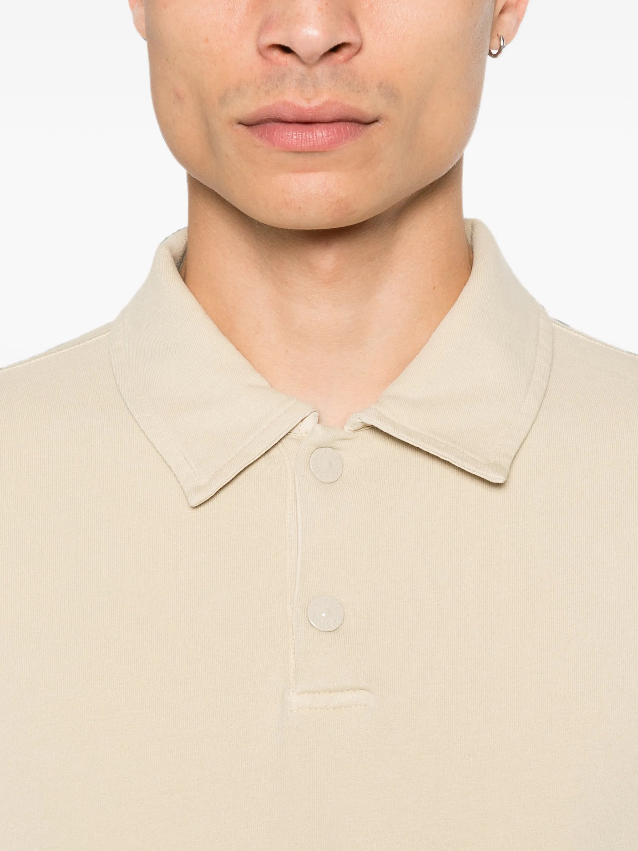 logo-patch long-sleeve polo shirt