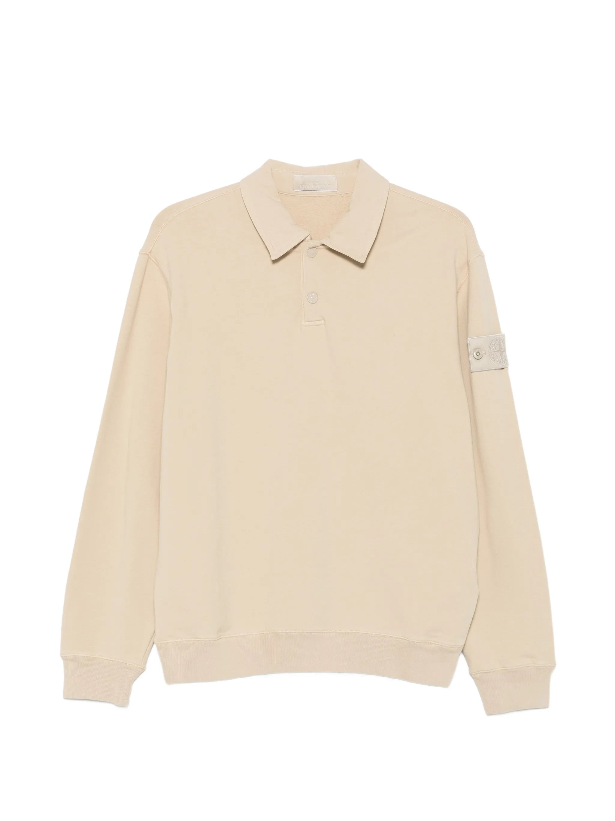 logo-patch long-sleeve polo shirt