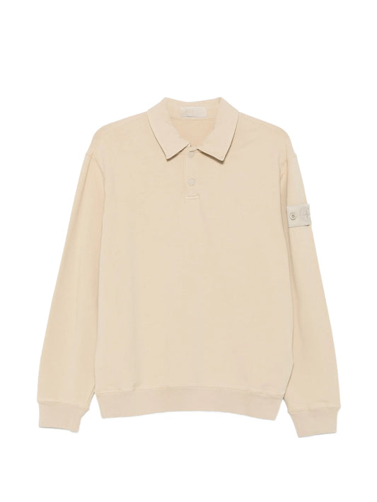 logo-patch long-sleeve polo shirt