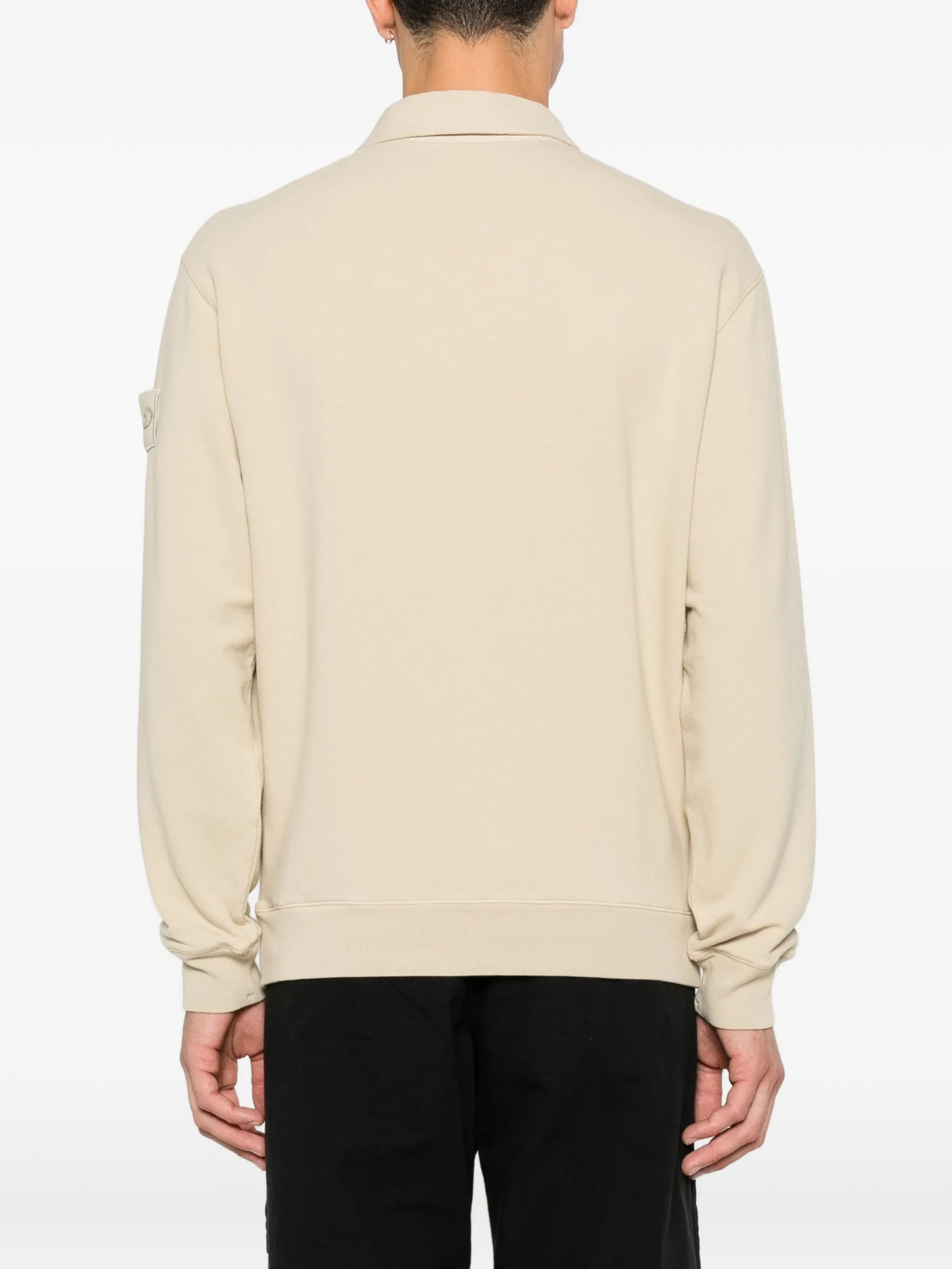 logo-patch long-sleeve polo shirt