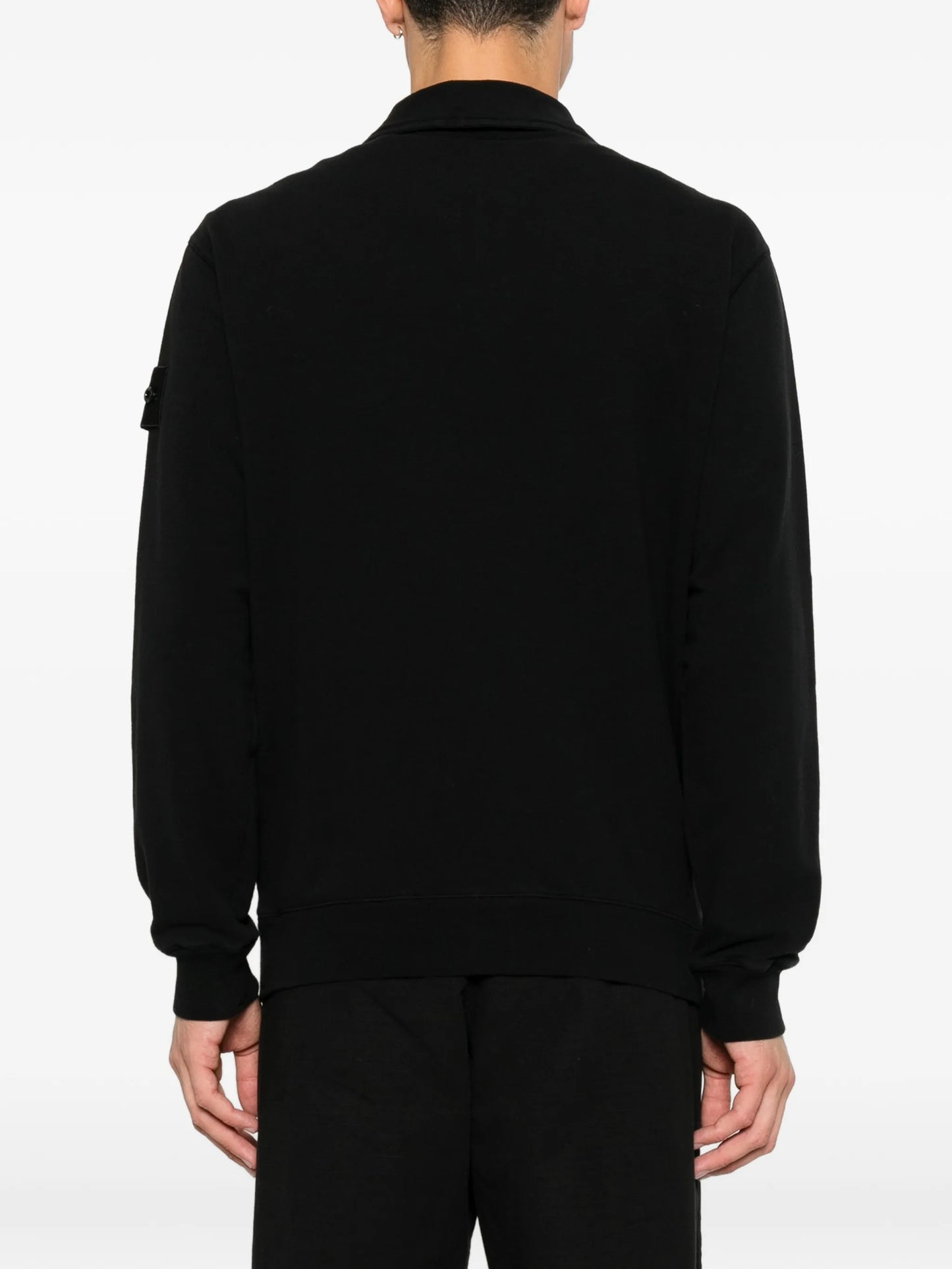 logo-patch long-sleeve polo shirt