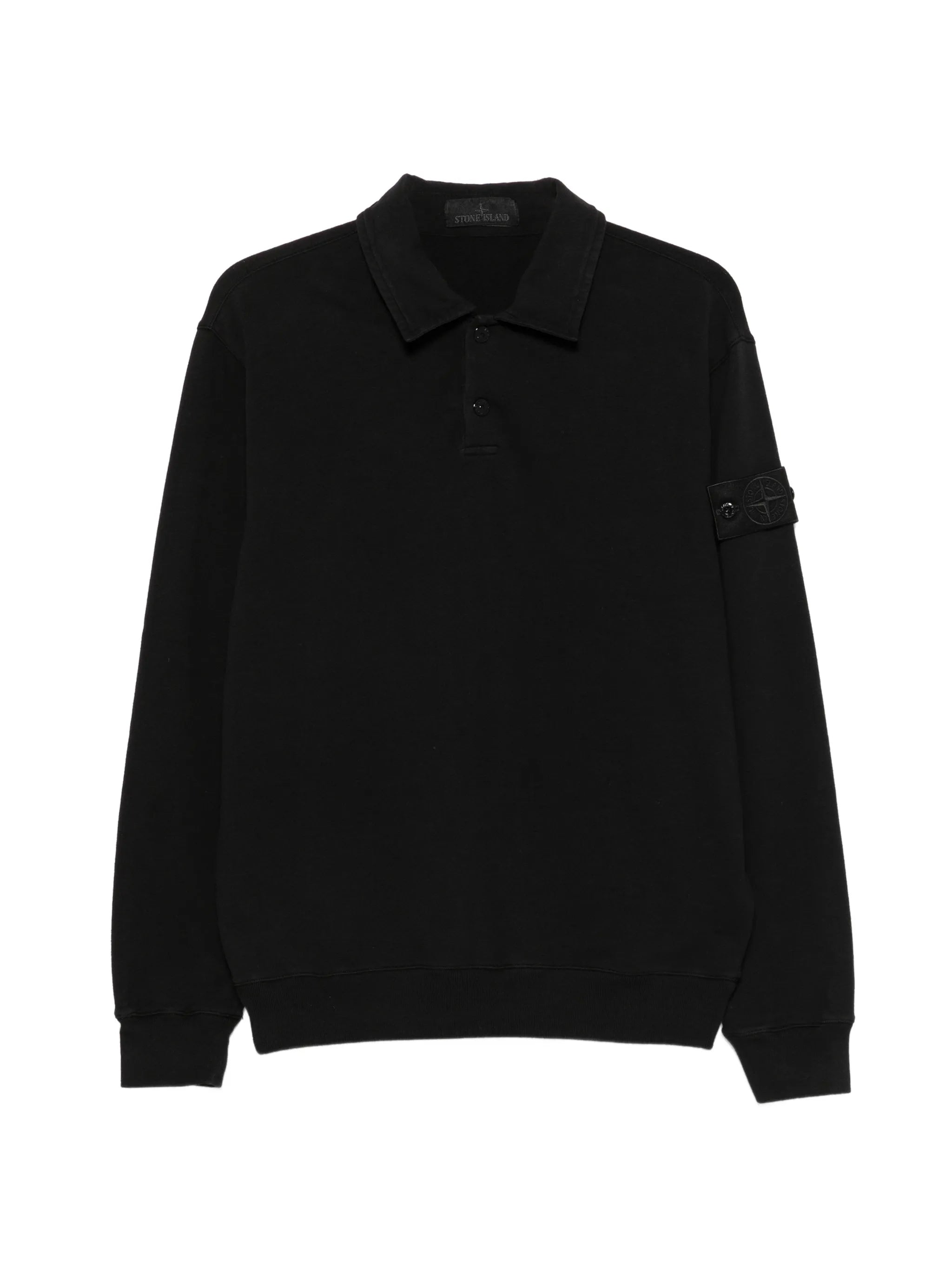 logo-patch long-sleeve polo shirt