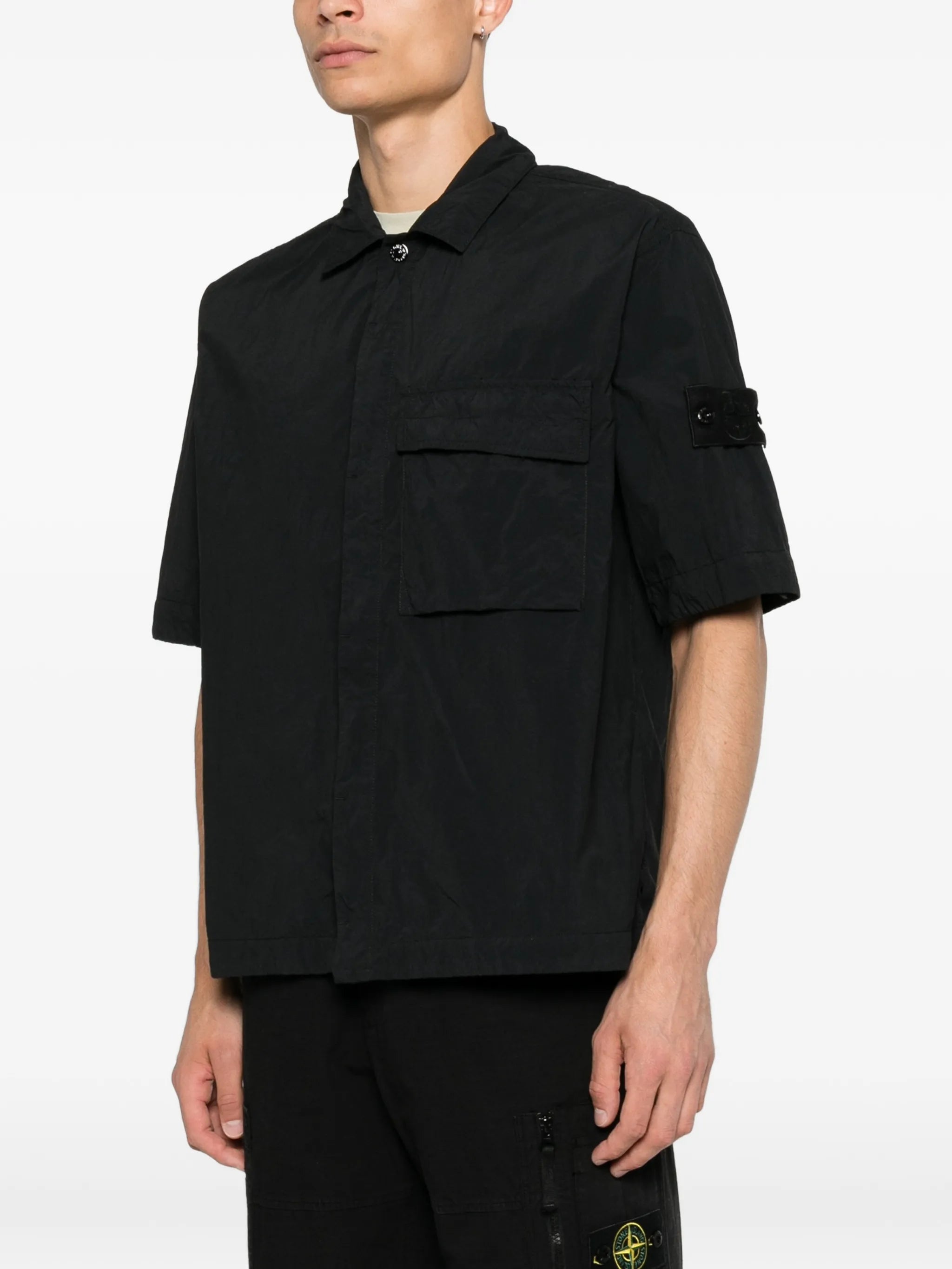 logo-patch short-sleeve shirt