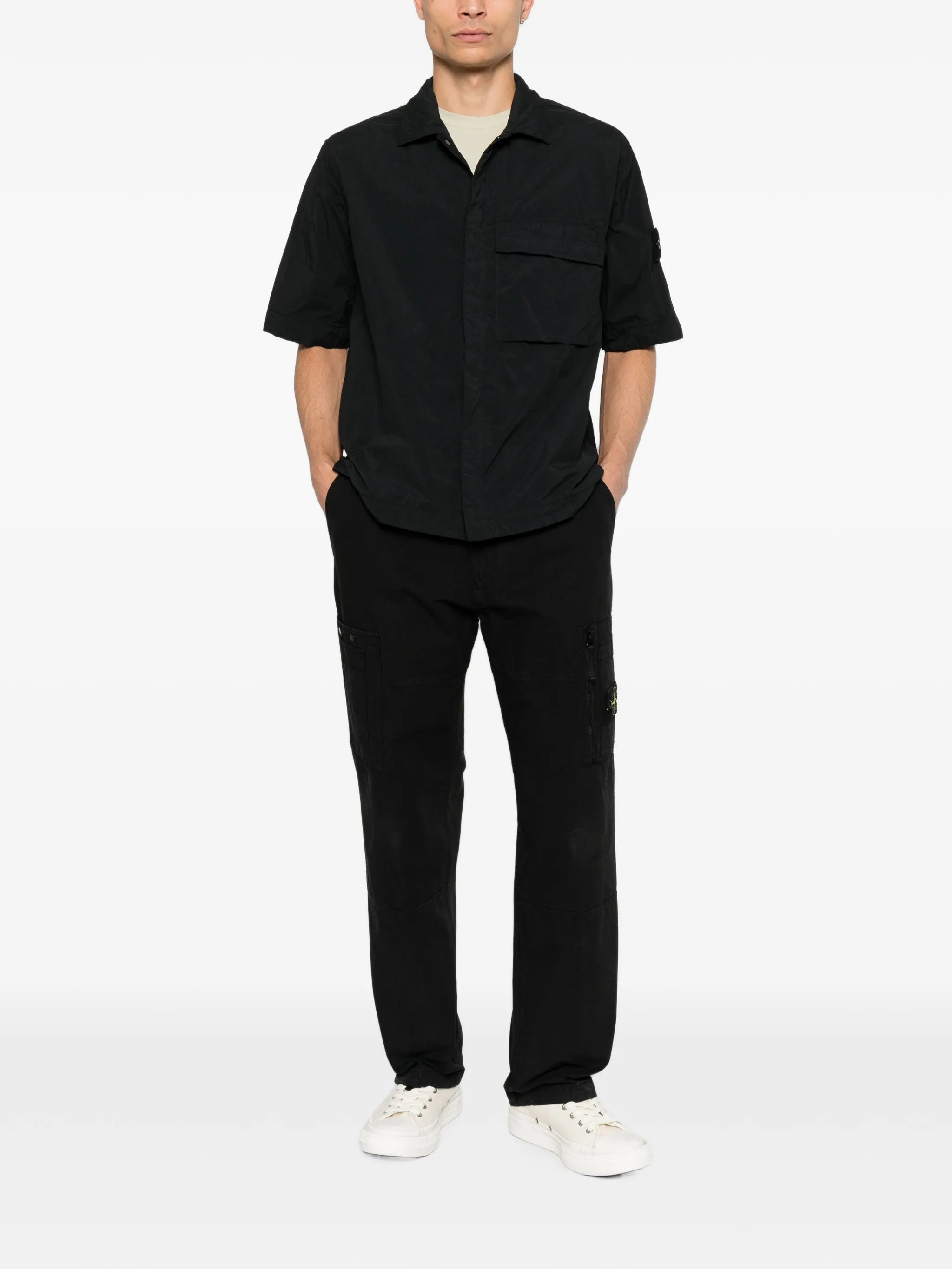 logo-patch short-sleeve shirt