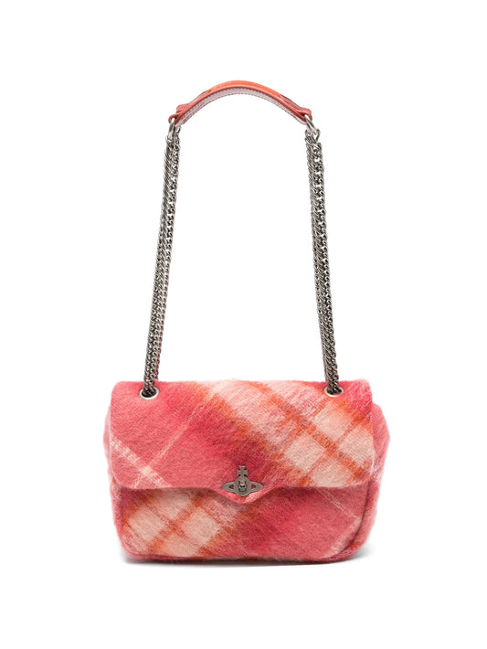 Anita tartan-pattern shoulder bag