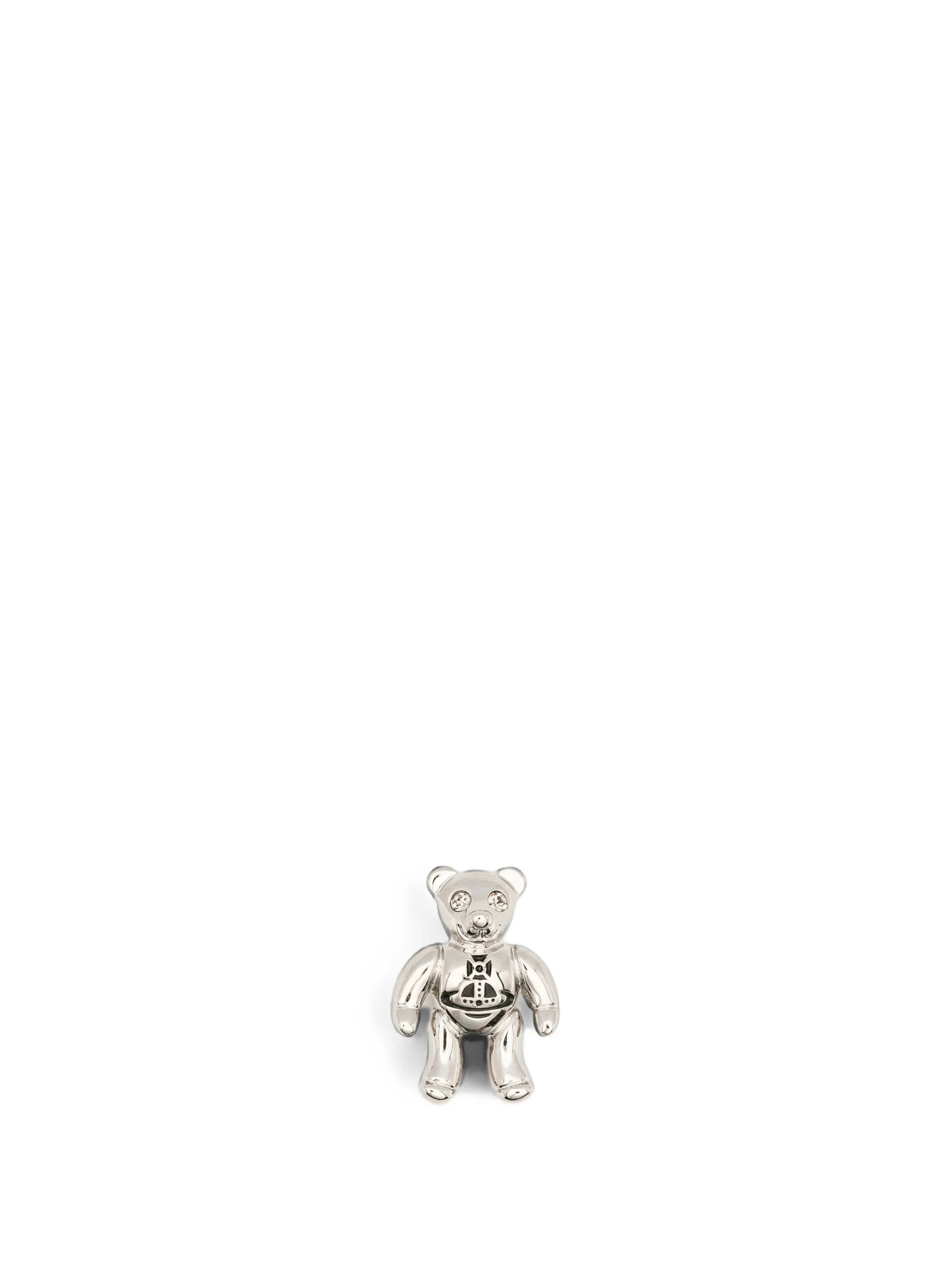 Ruby teddy bear earrings