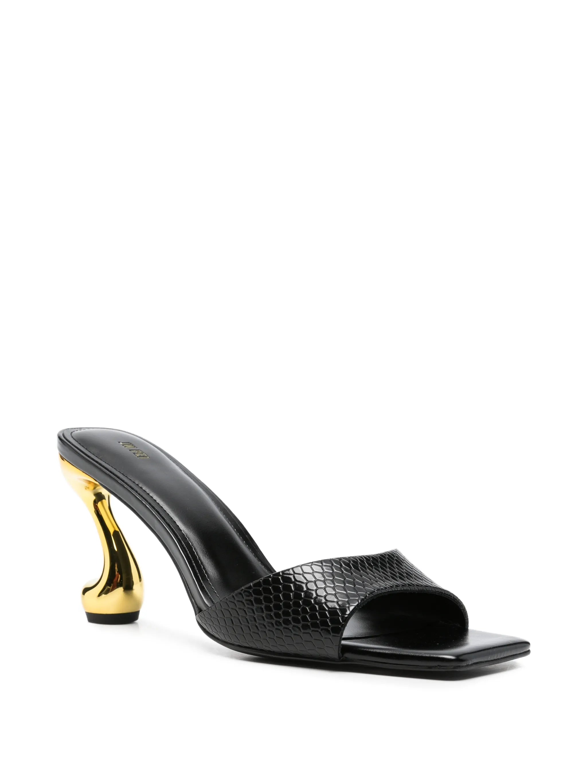 Hannah snakeskin-effect sandals