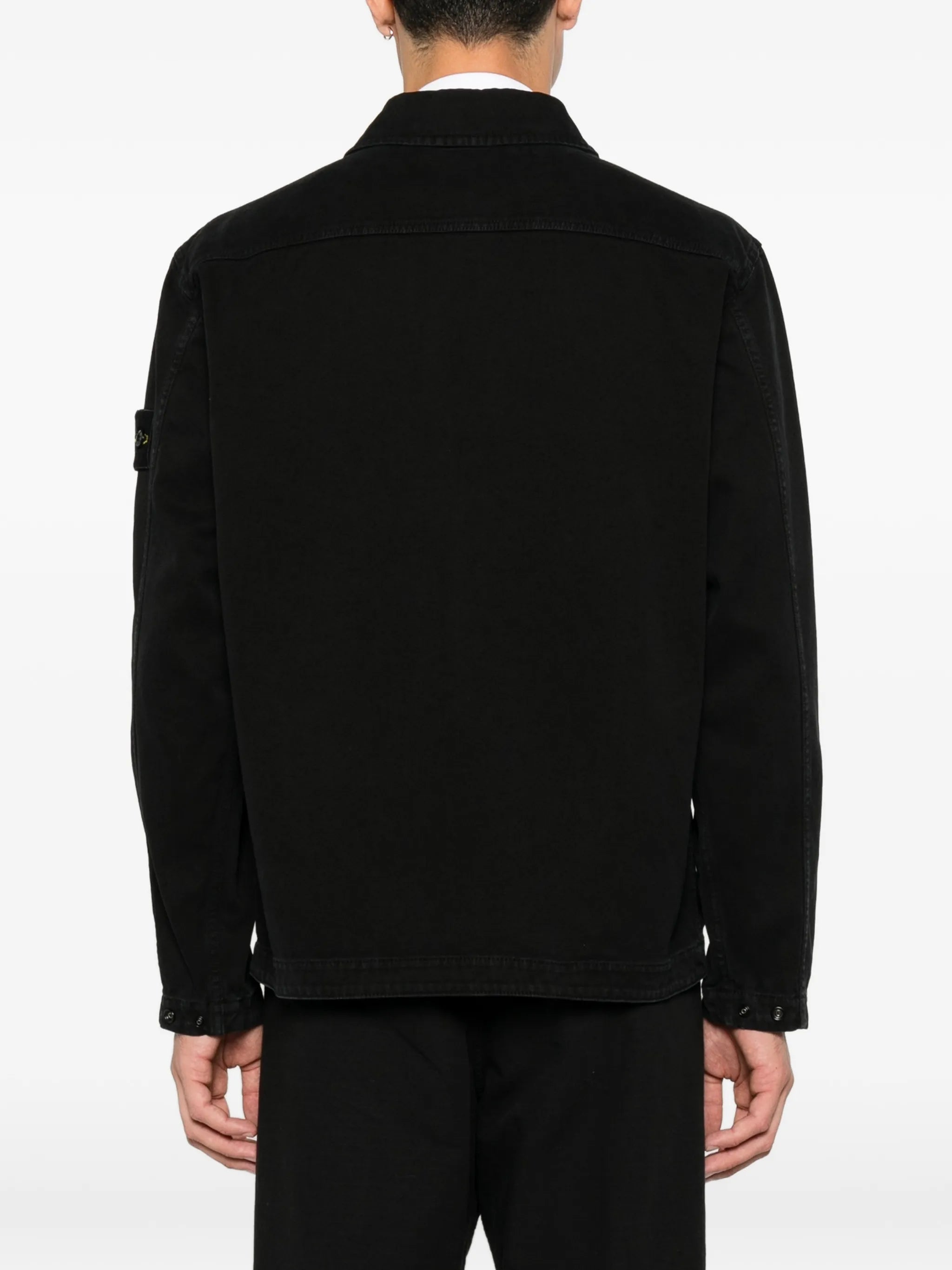 logo-patch chest-pocket shirt jacket