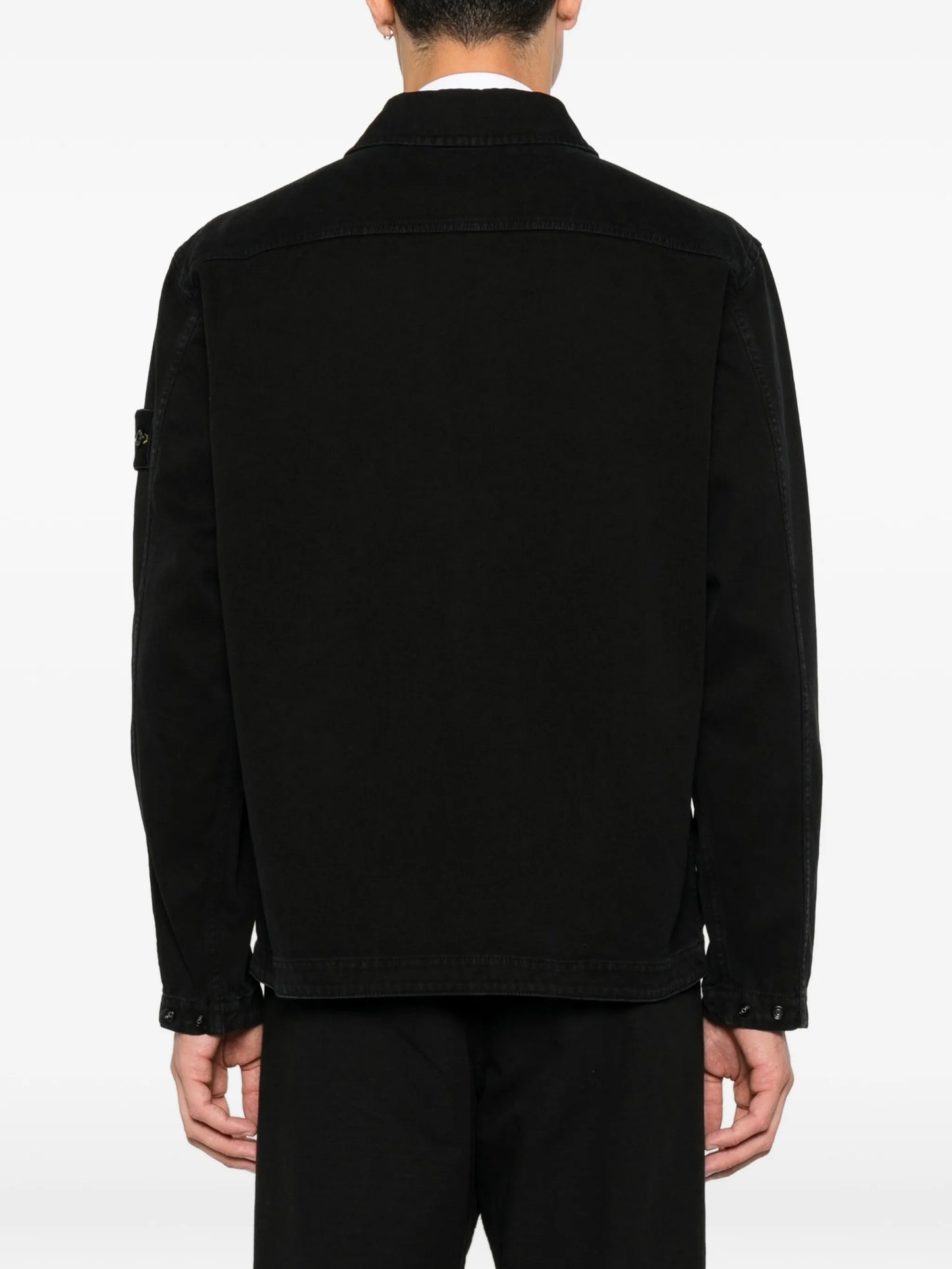 logo-patch chest-pocket shirt jacket
