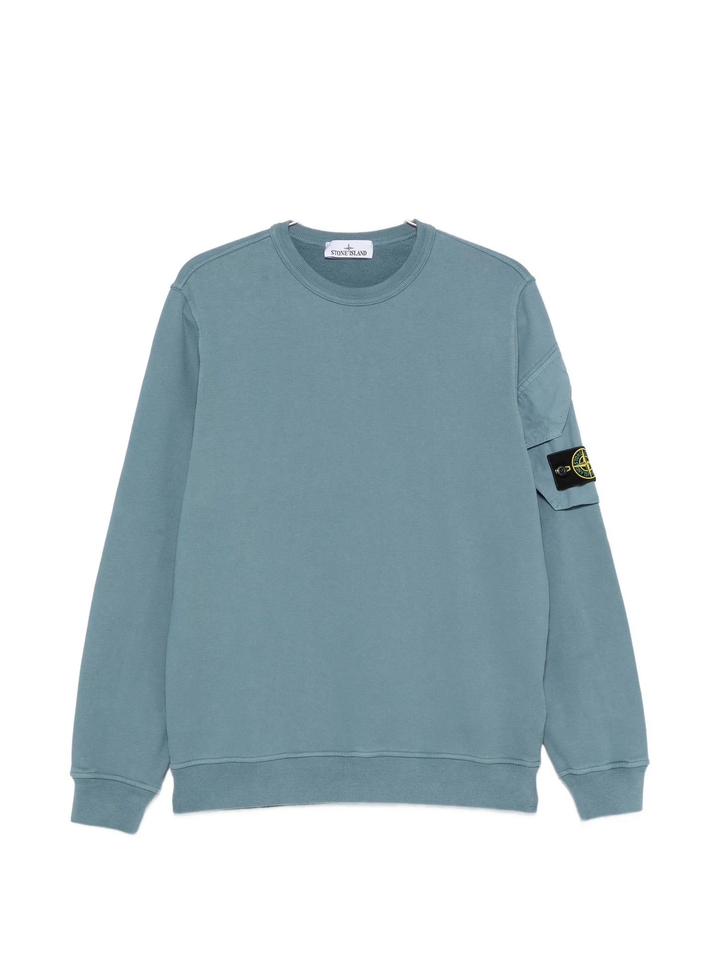 logo-patch sleeve-pocket sweatshirt