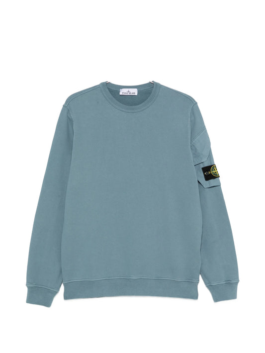 logo-patch sleeve-pocket sweatshirt