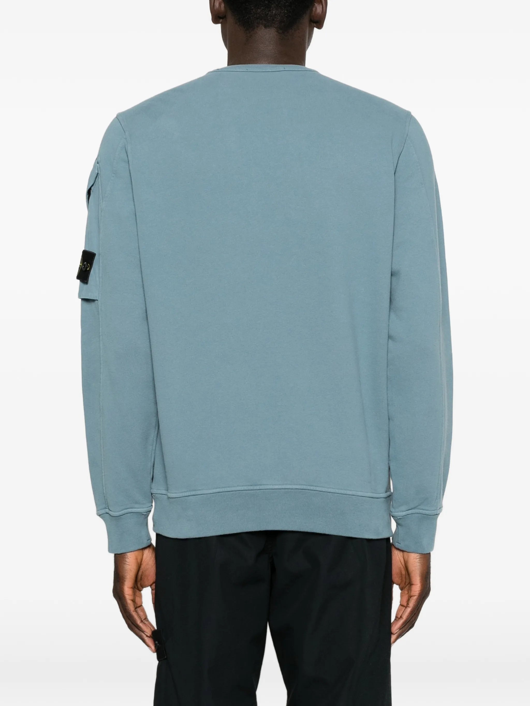 logo-patch sleeve-pocket sweatshirt