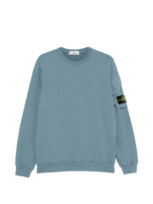 logo-patch sleeve-pocket sweatshirt