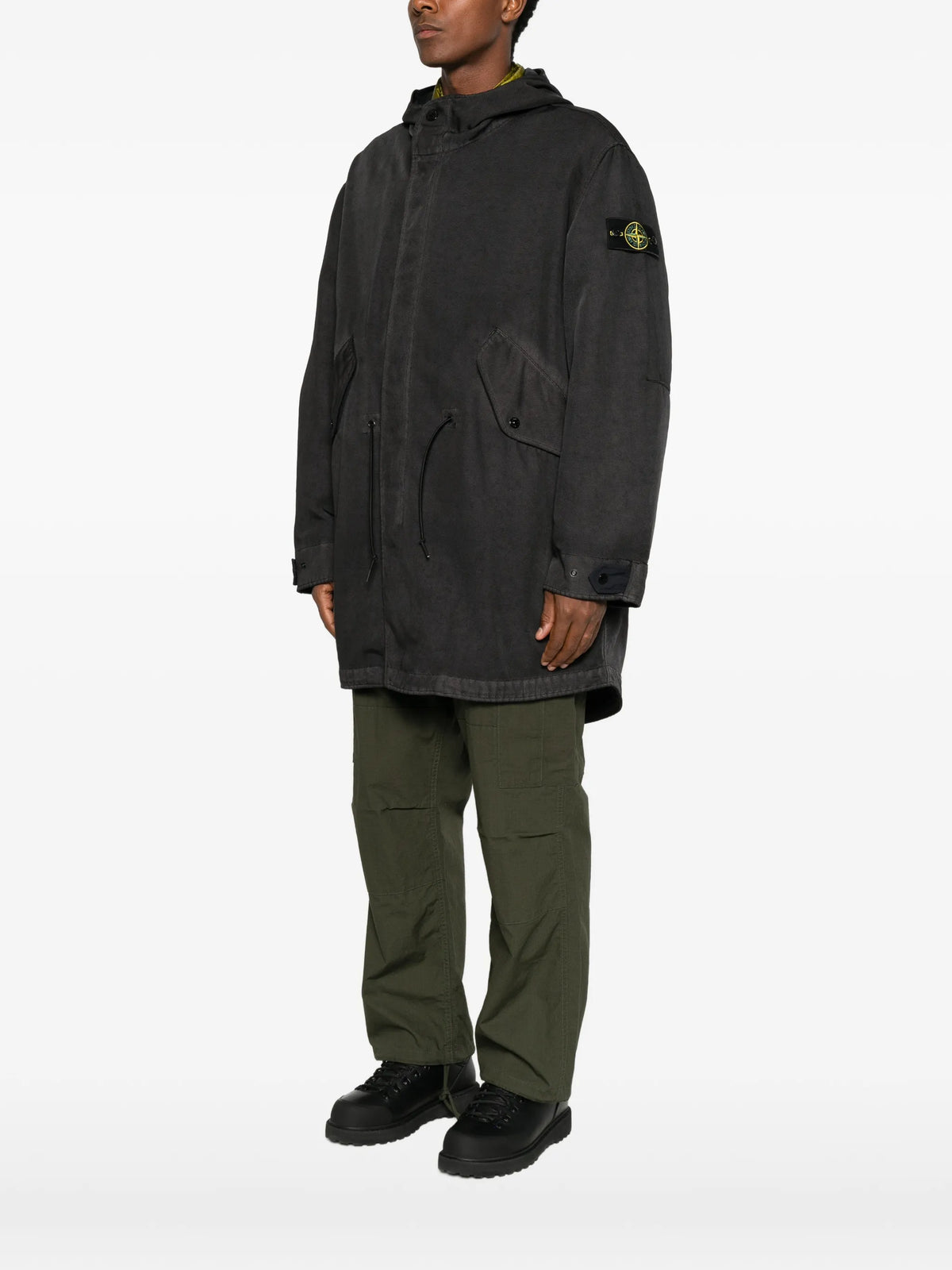 check-print reversible parka