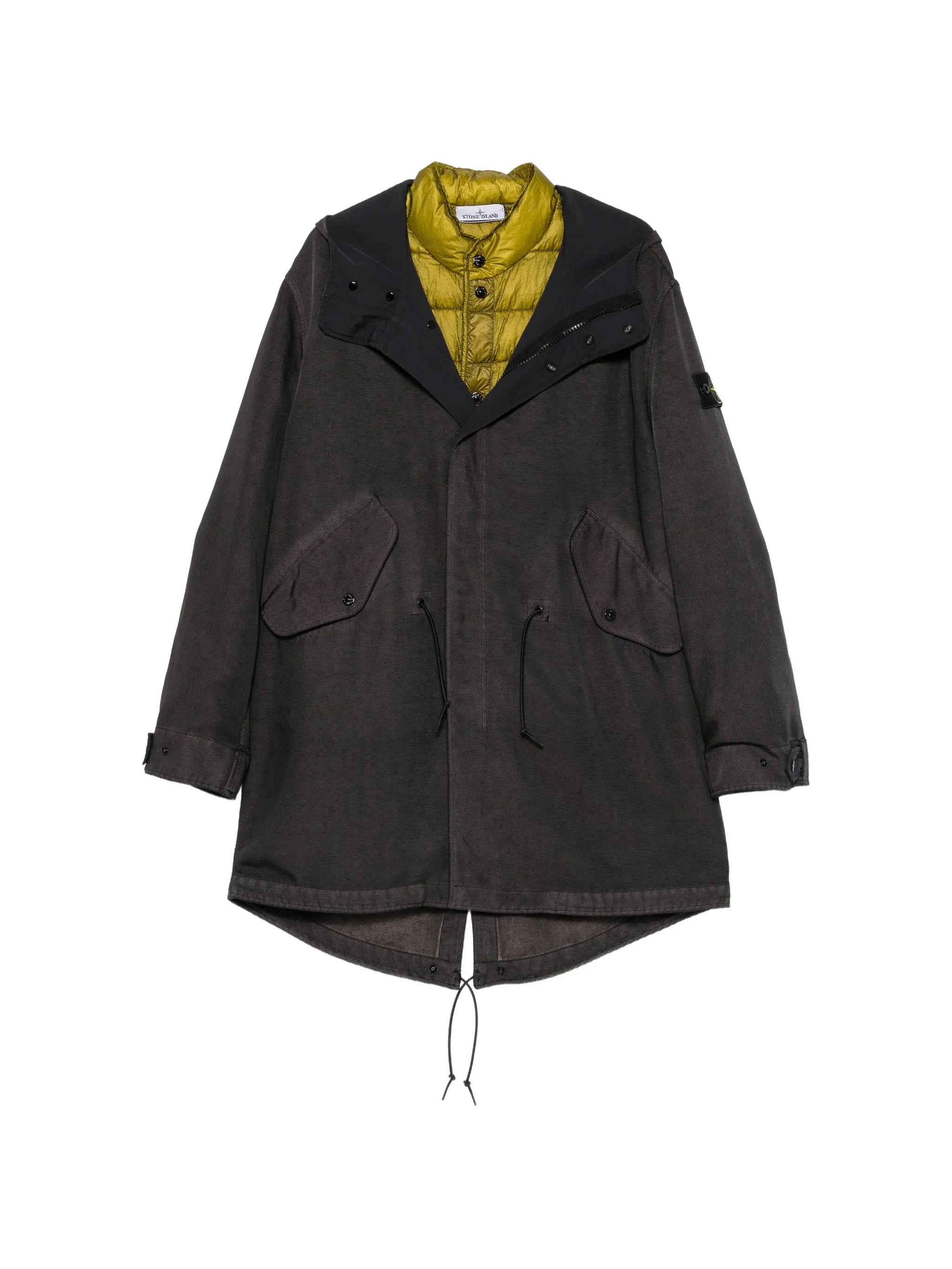 check-print reversible parka