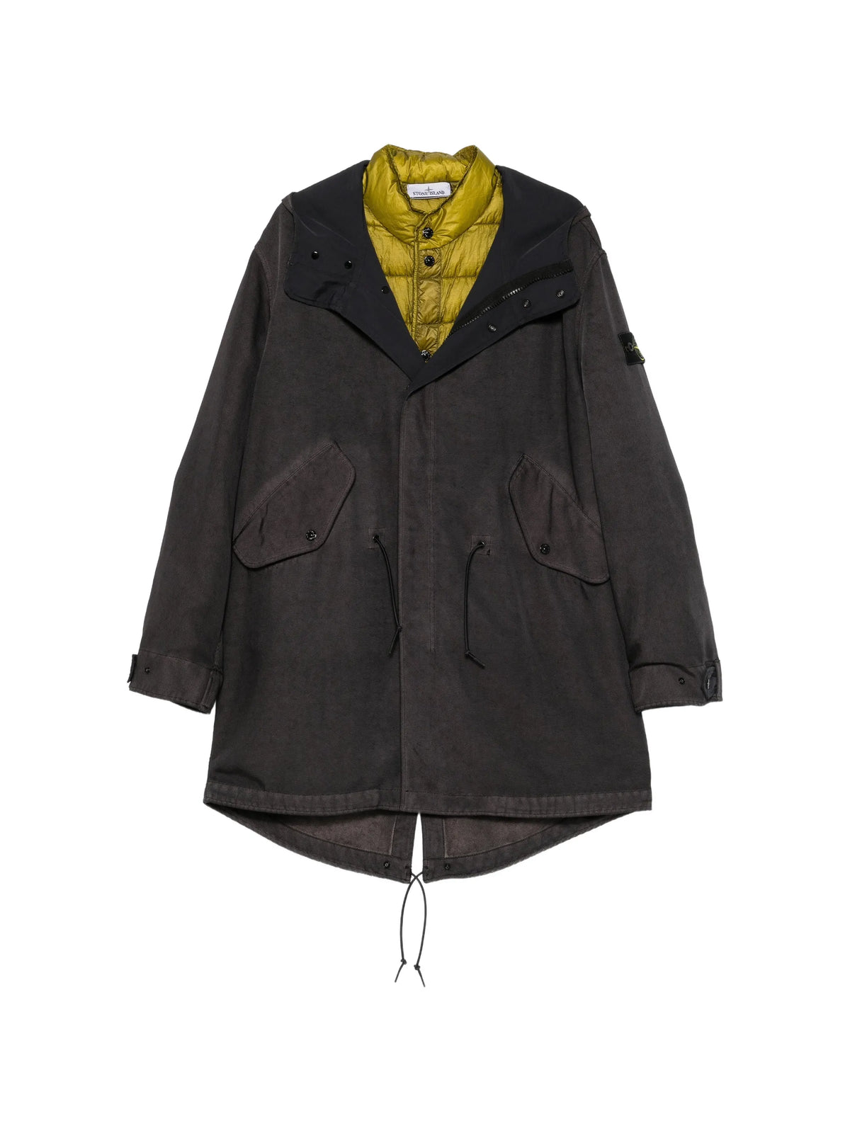 check-print reversible parka