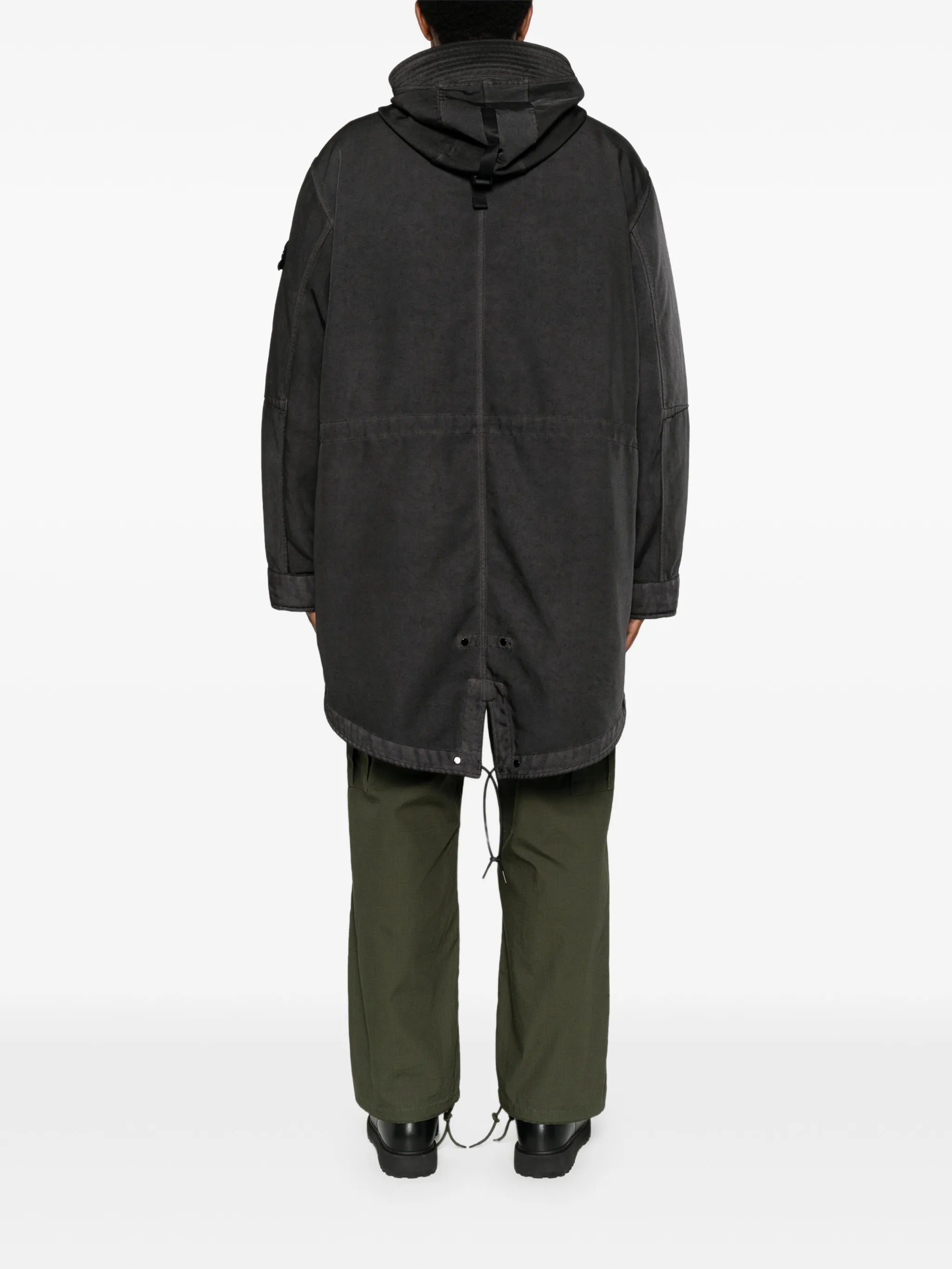 check-print reversible parka