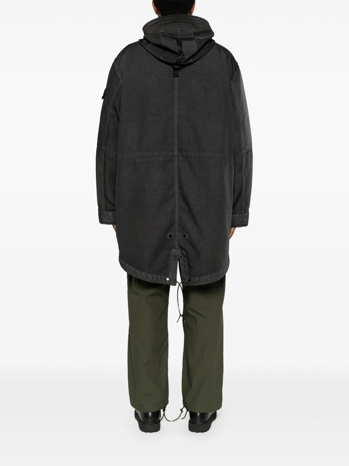 check-print reversible parka