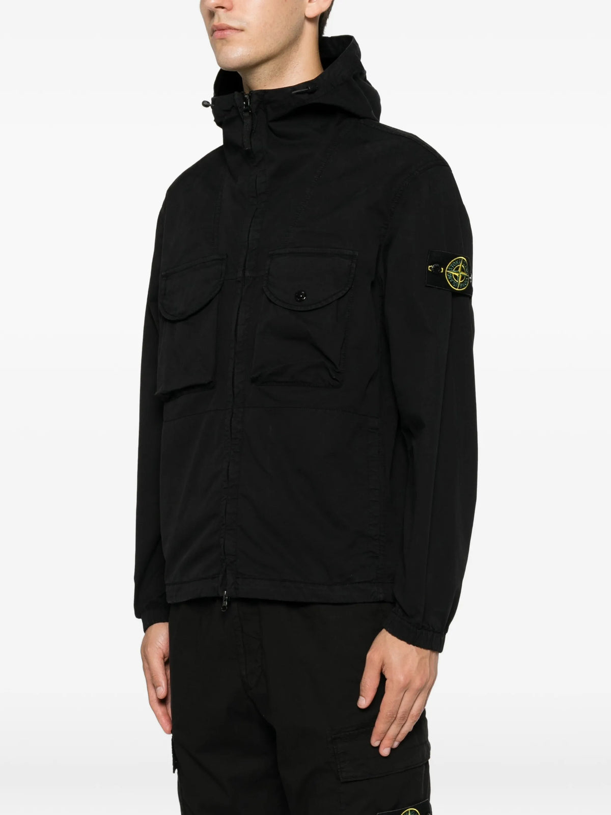 1200004 stretch organic cotton twill overshirt