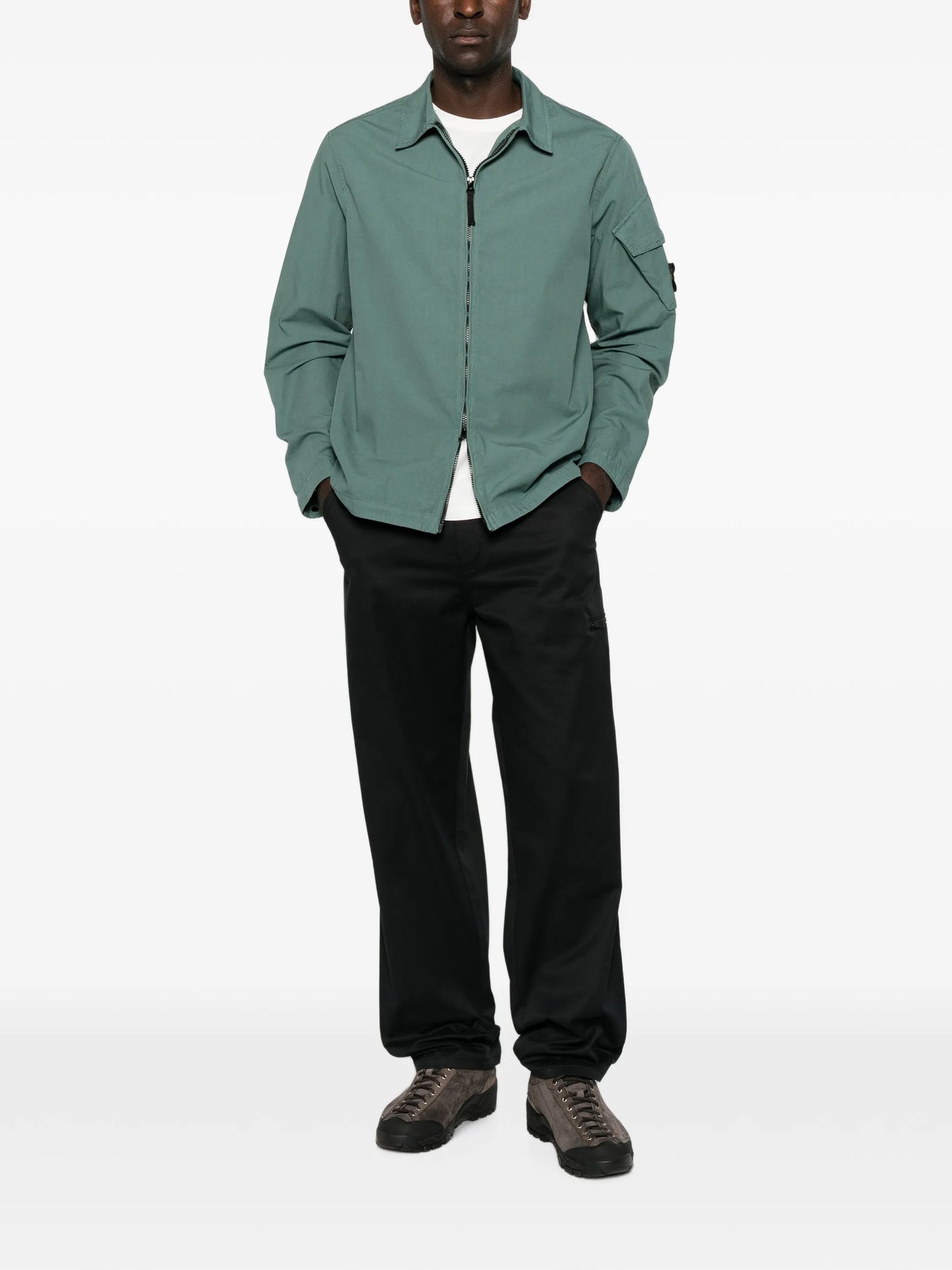 zip-up shirt jacket