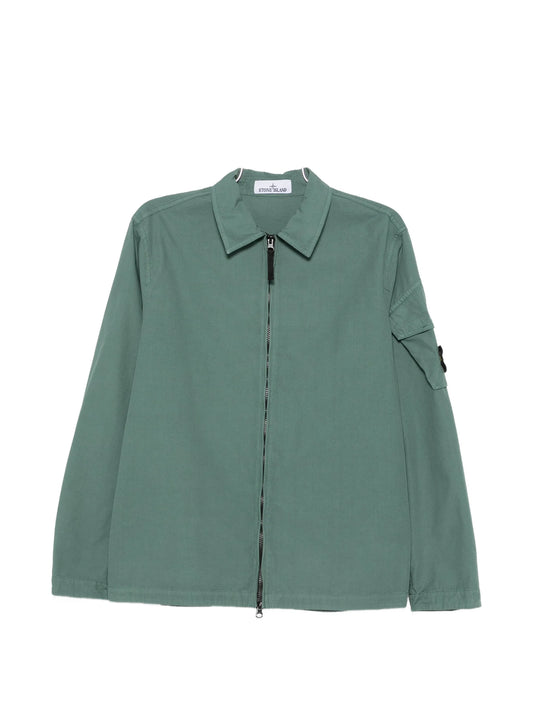 zip-up shirt jacket