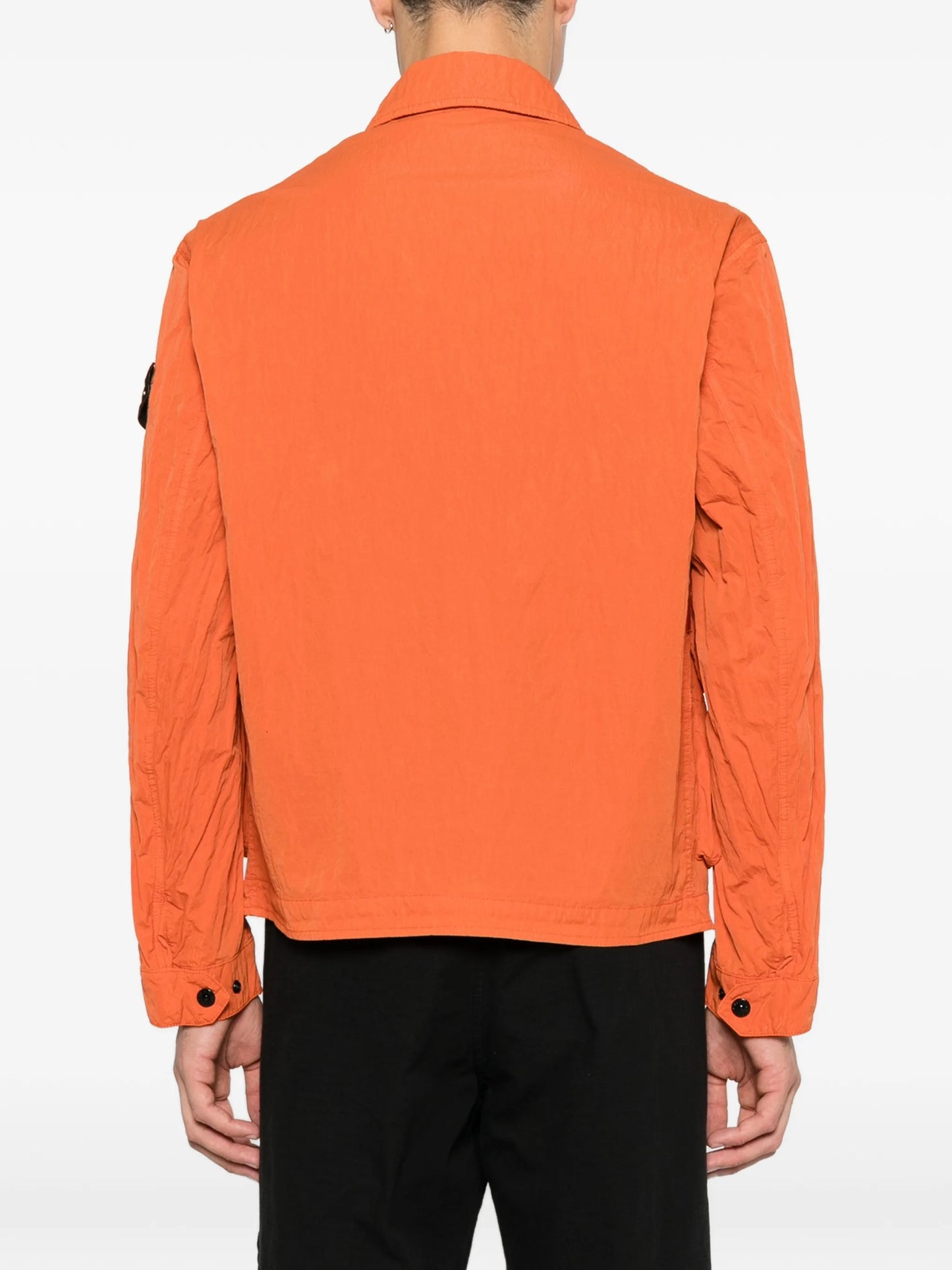 logo-patch shirt jacket