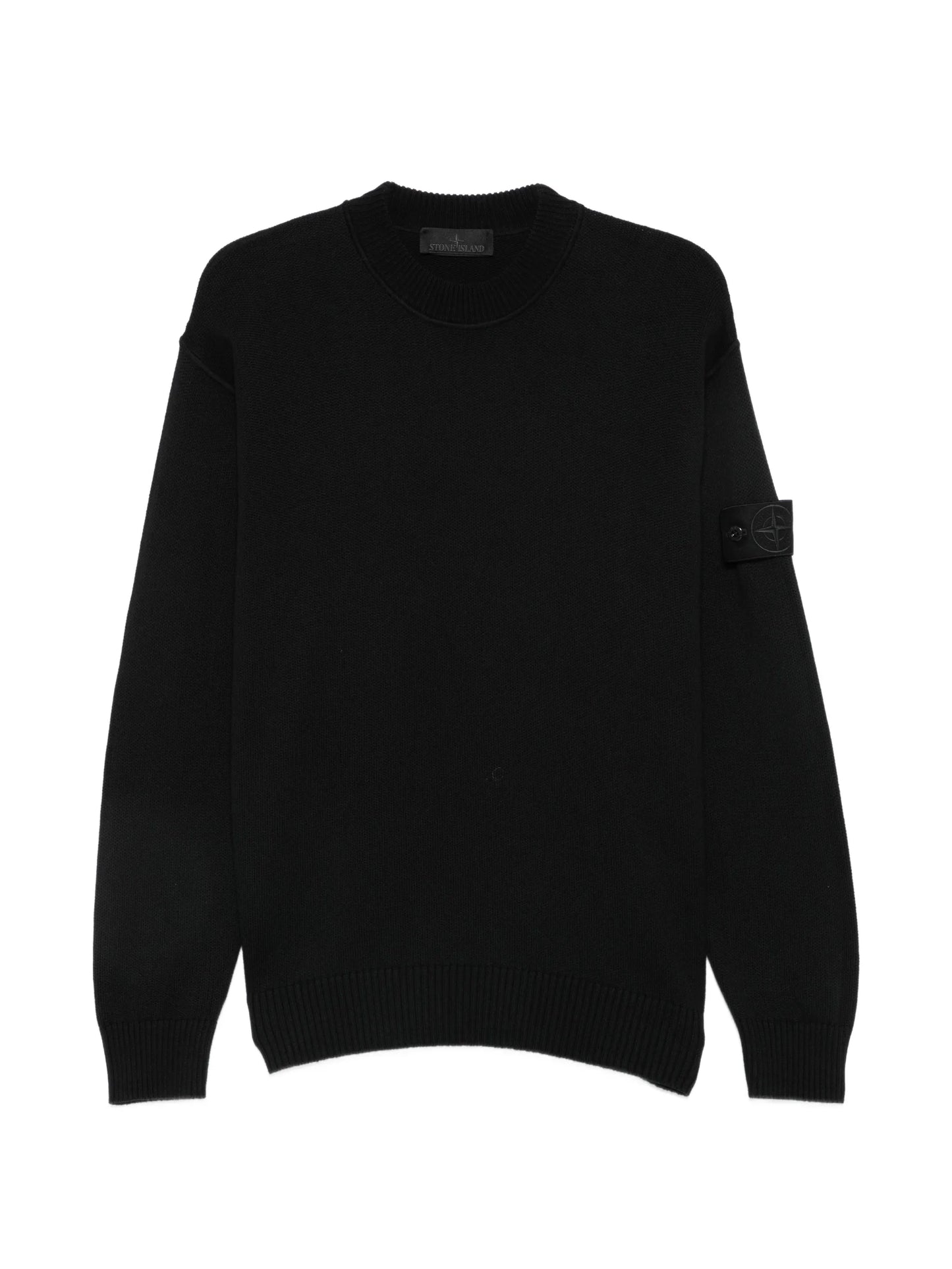 logo-patch crew-neck sweater