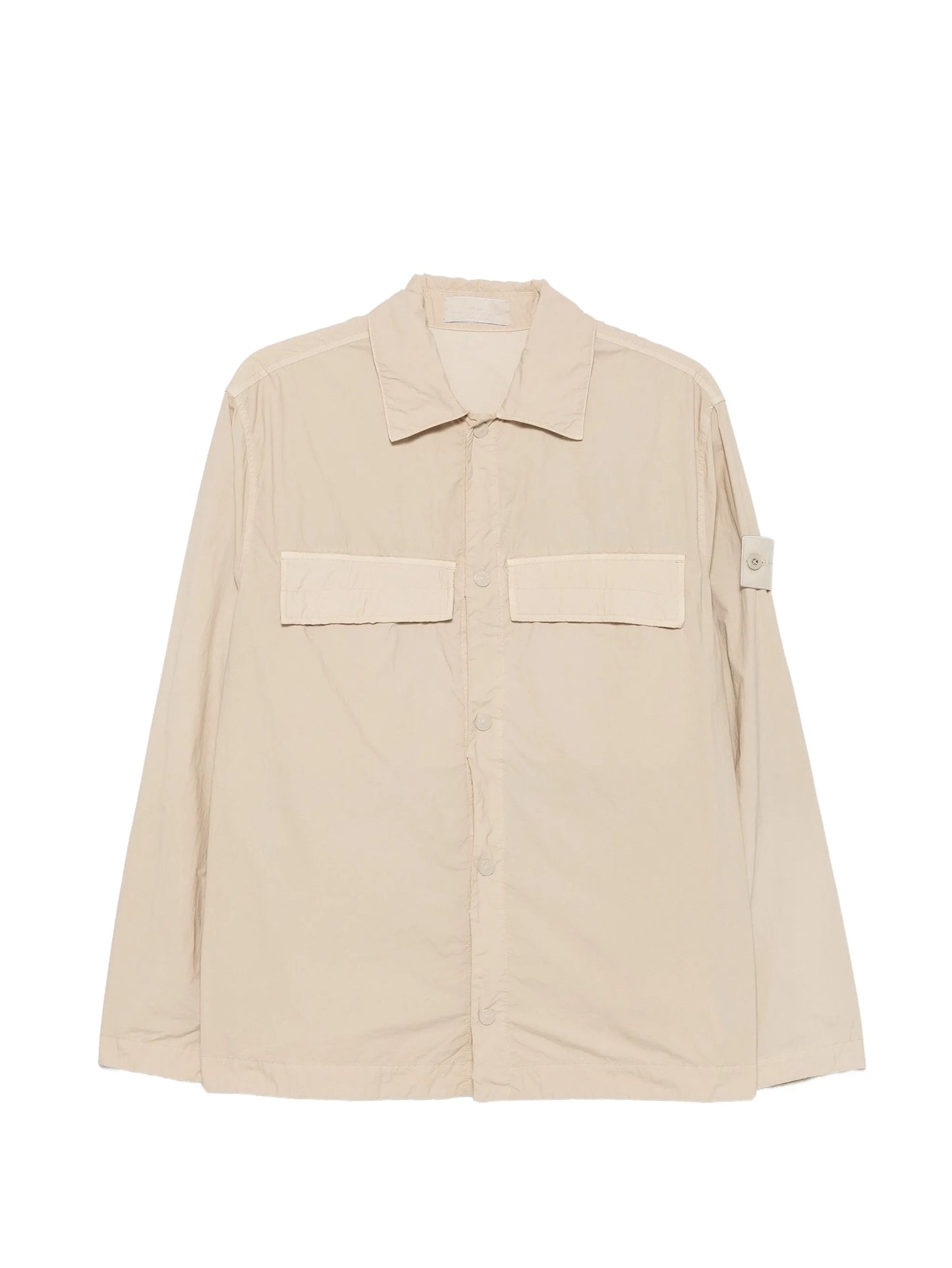 logo-patch pocket shirt