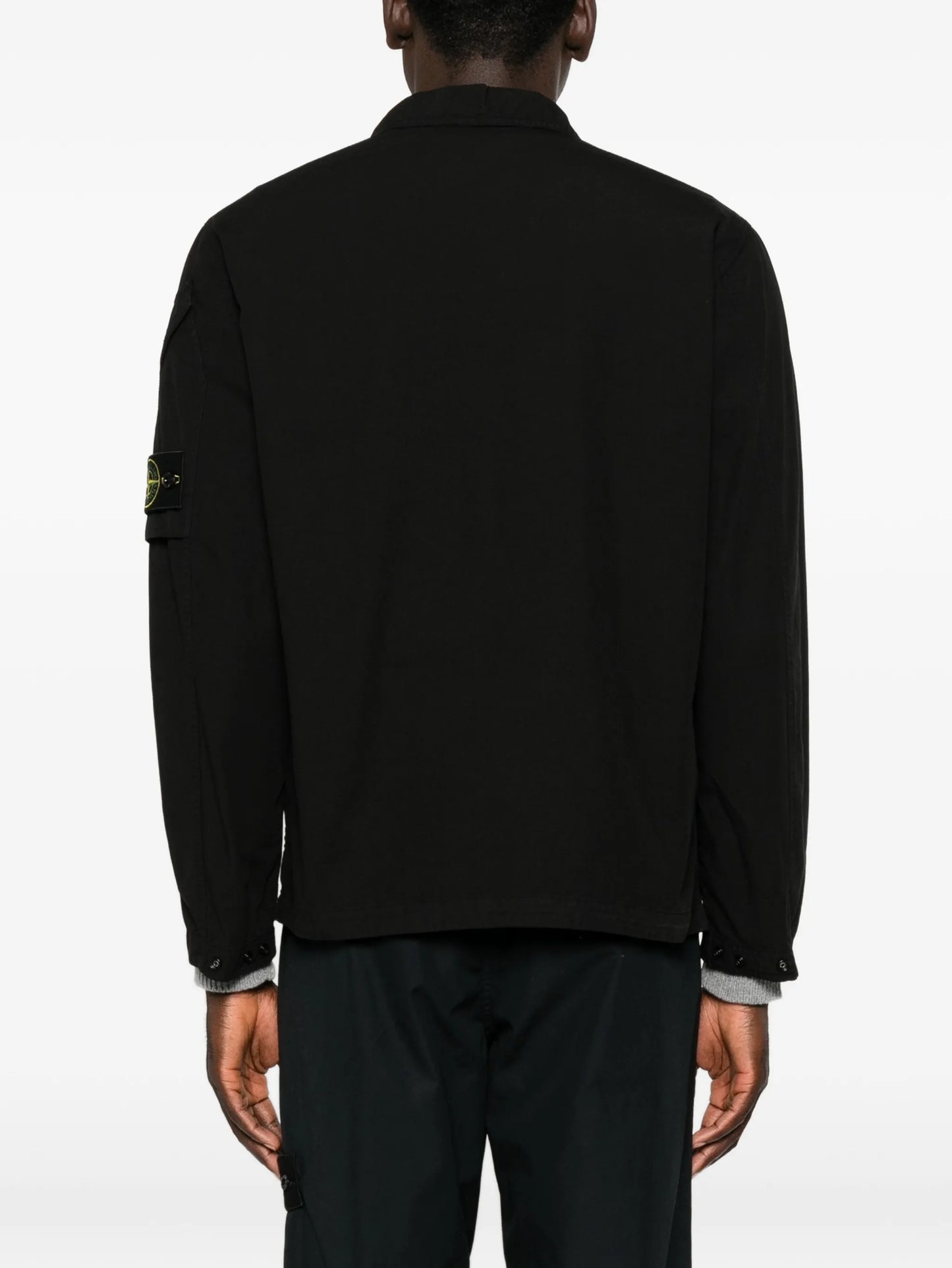 zip-fastening overshirt