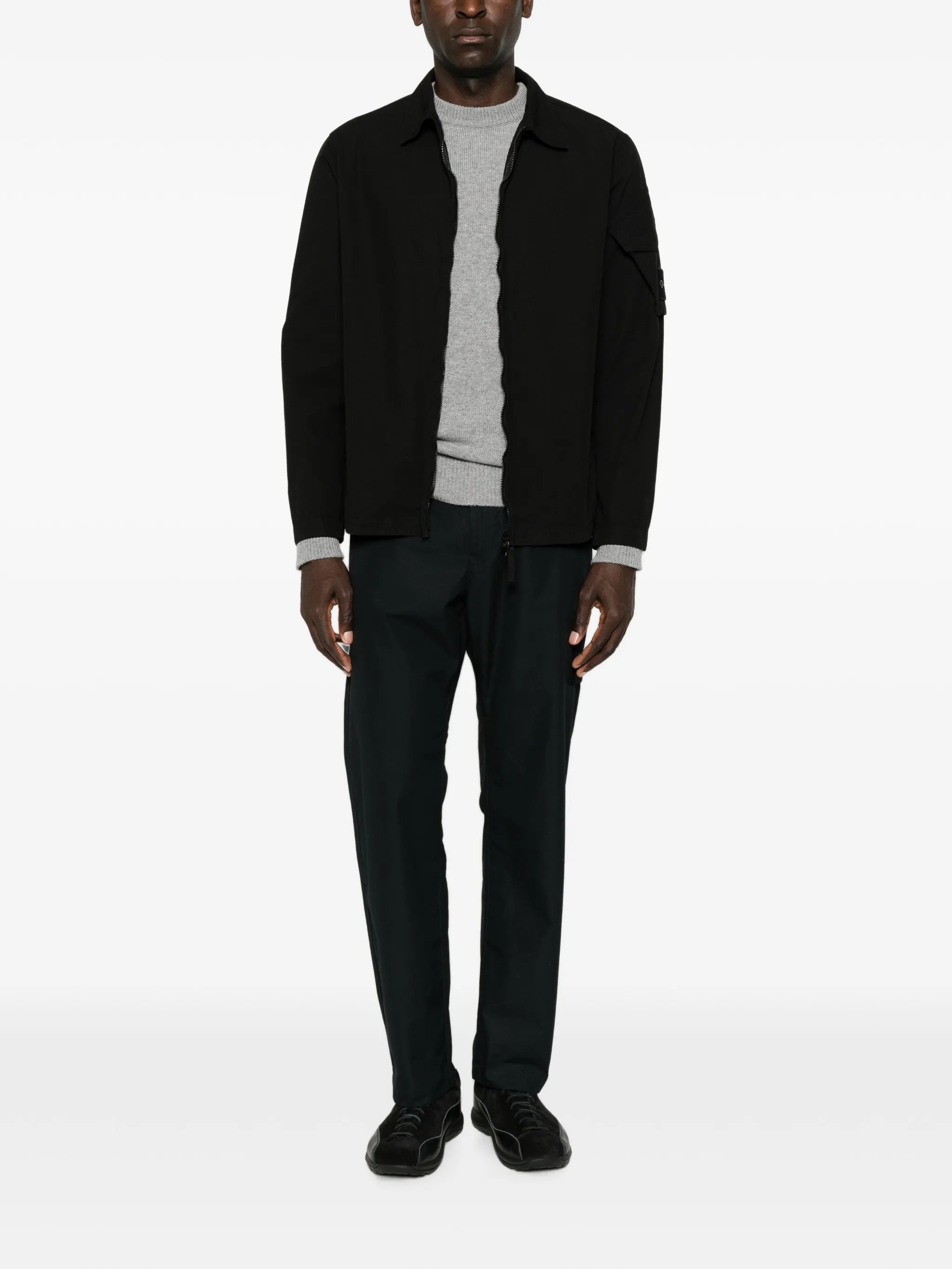 zip-fastening overshirt