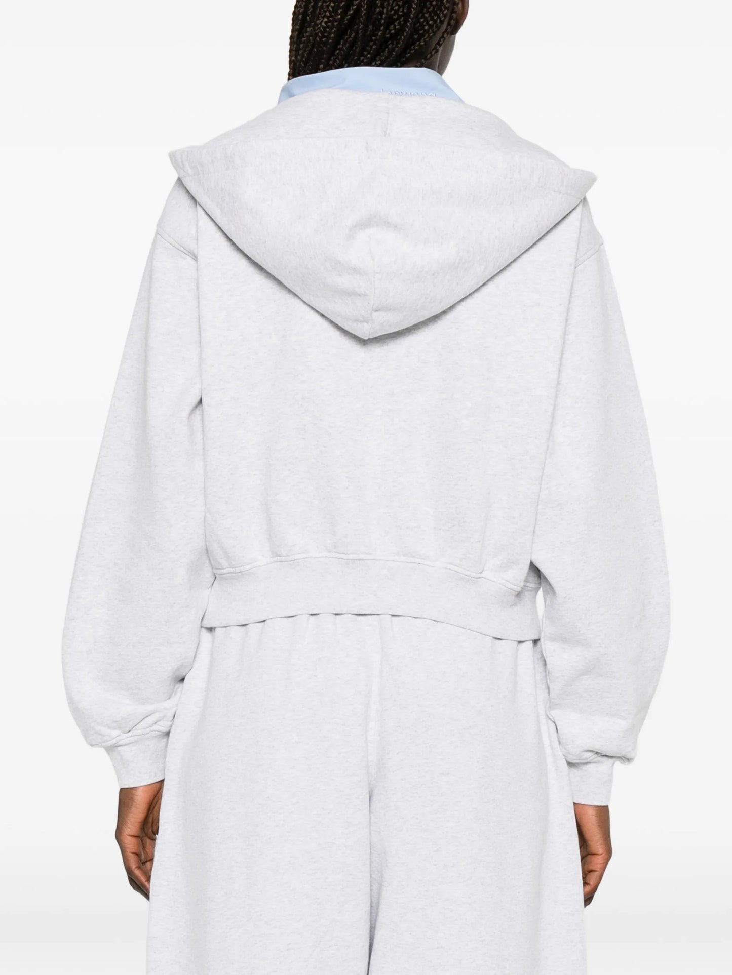 logo-print cropped hoodie