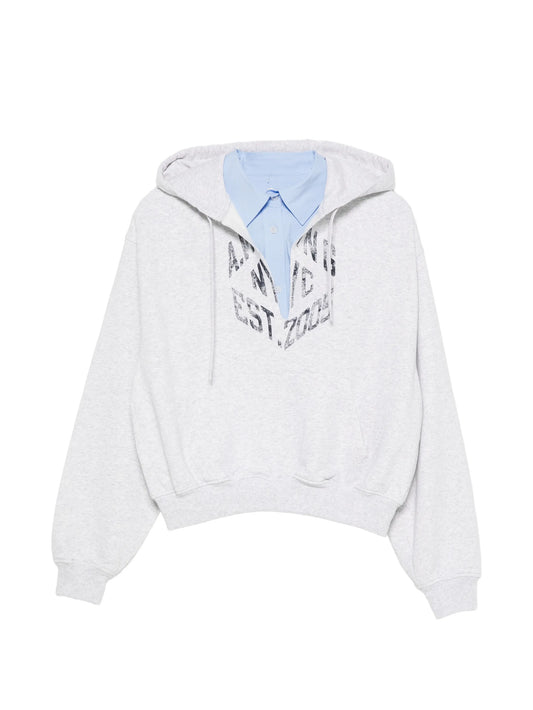 logo-print cropped hoodie