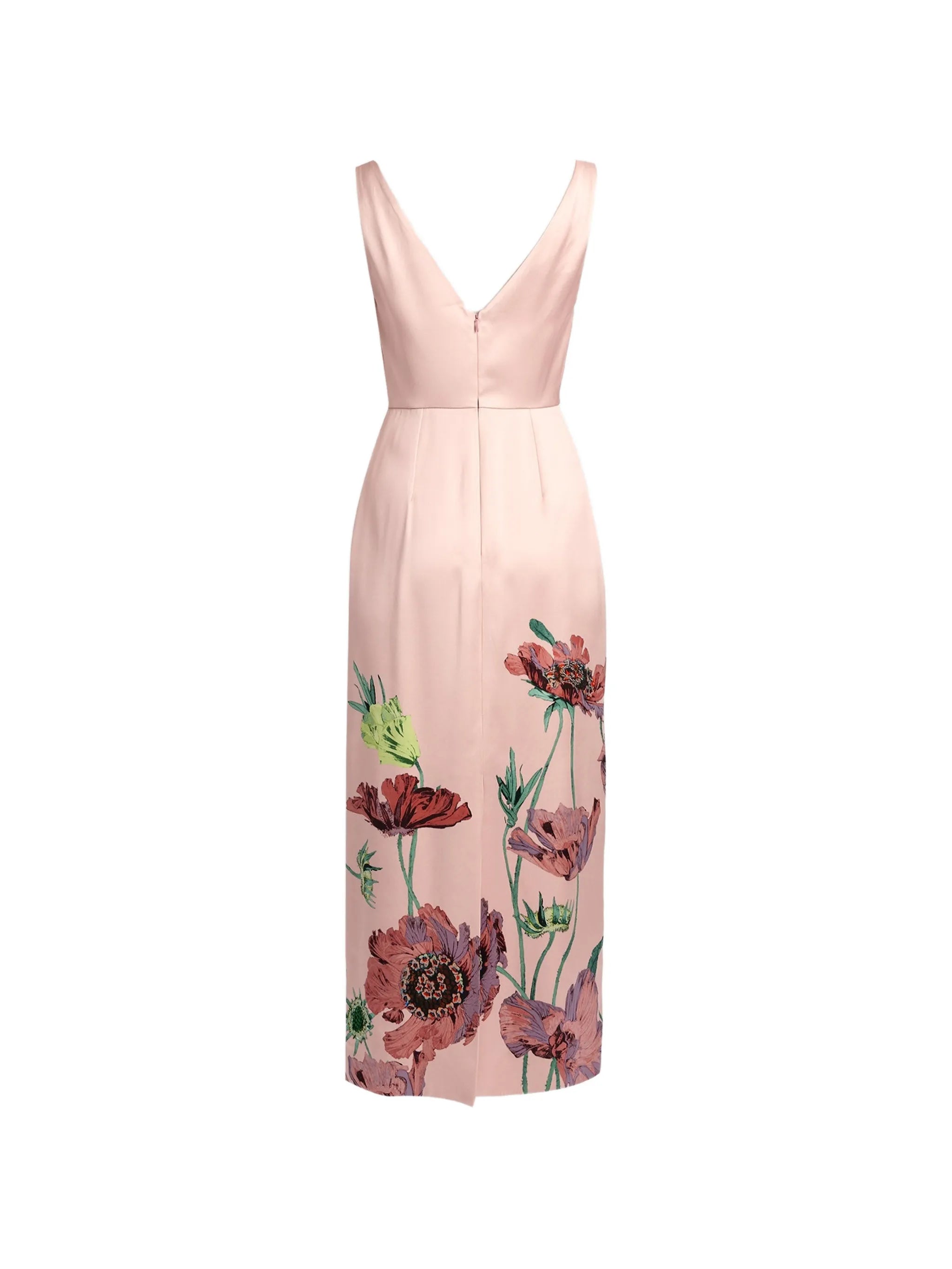 floral-print pencil midi dress