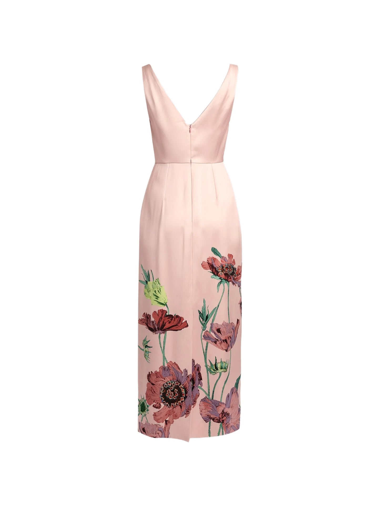 floral-print pencil midi dress