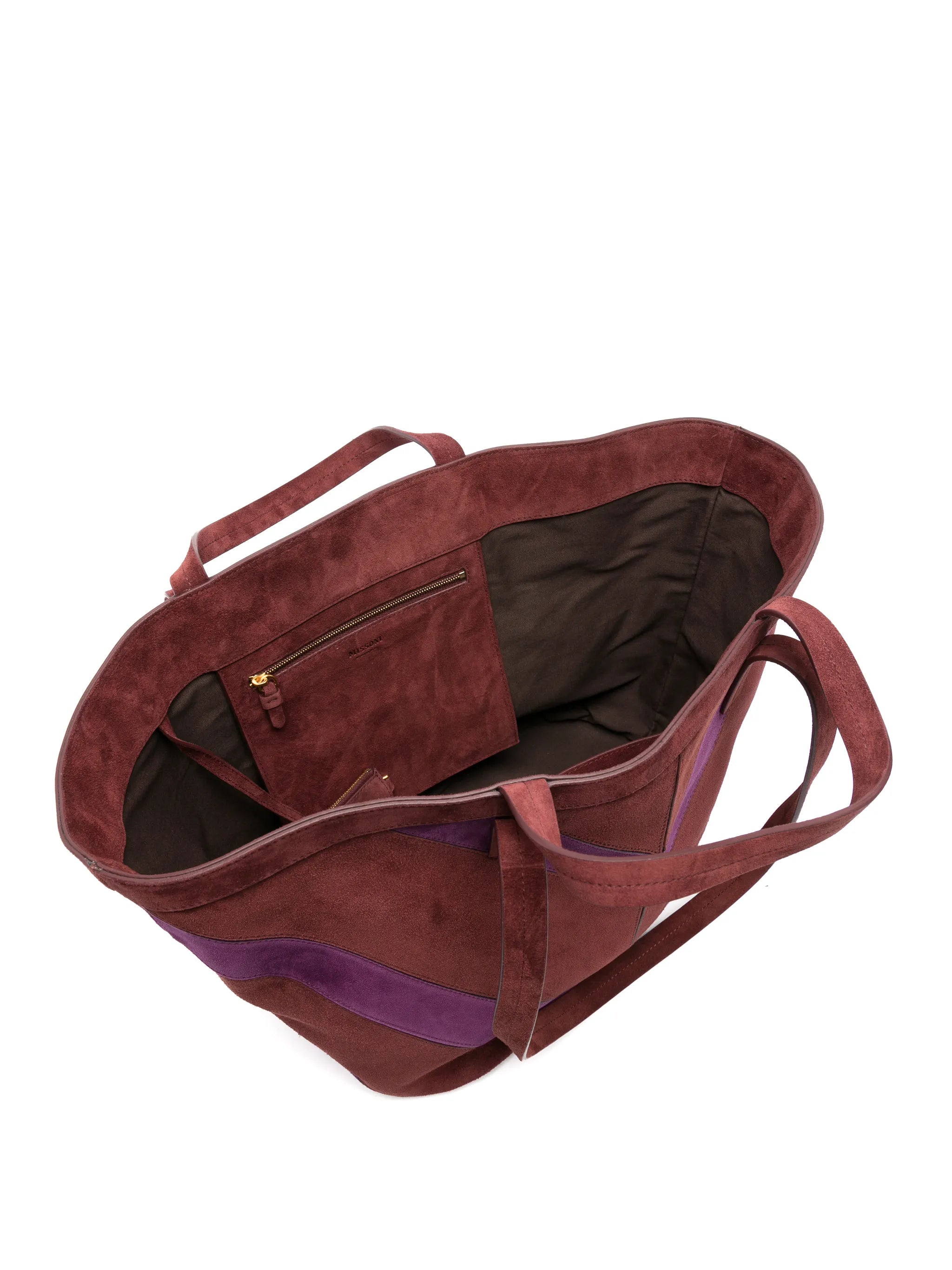 medium Trapezoid suede calfskin tote bag